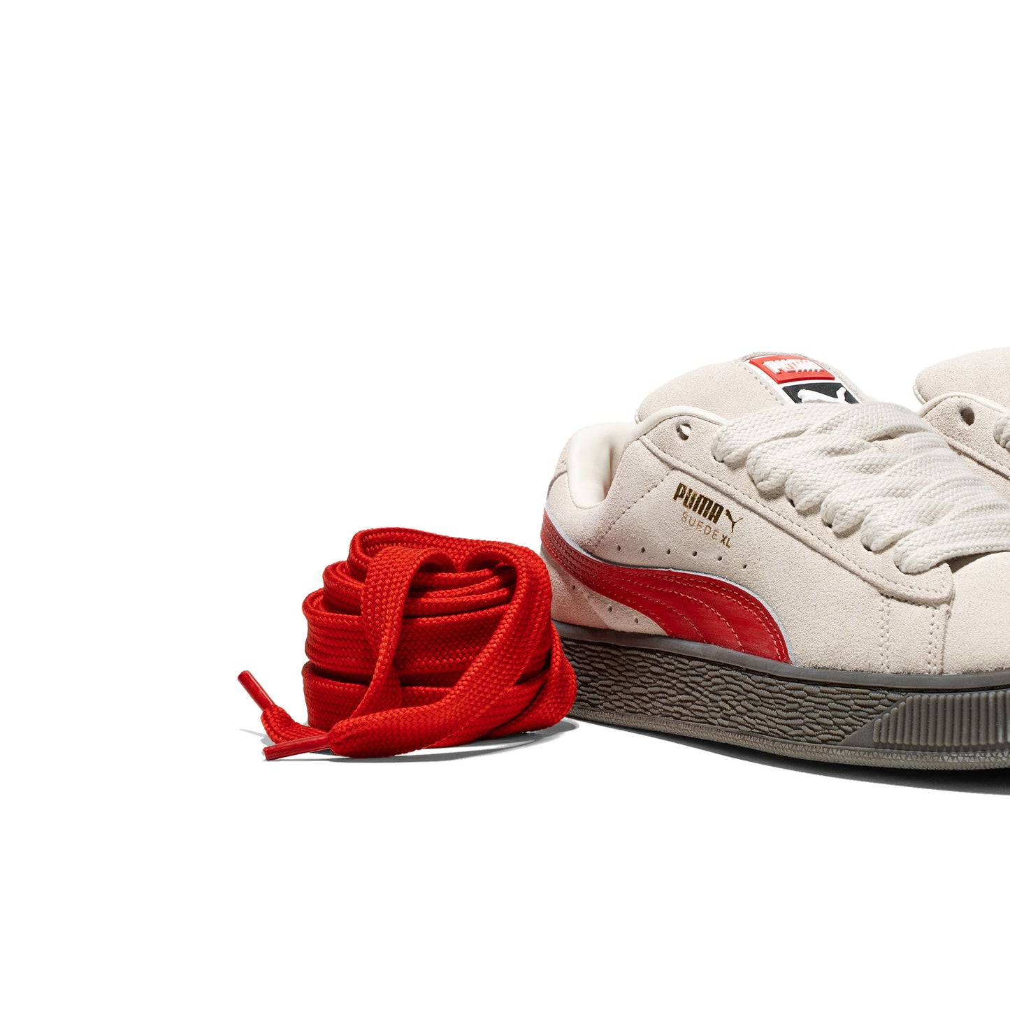 Puma Suede XL Jr Vapor Gray/Red Fire - 396577-28