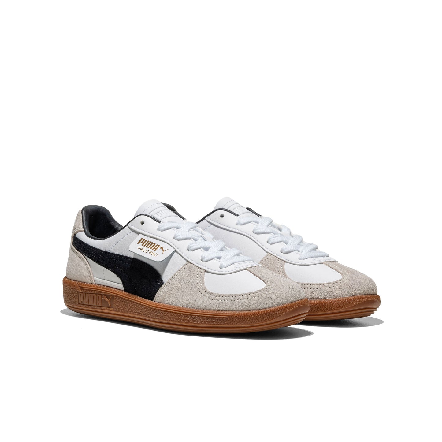 Puma Palermo Leather Jr Puma Blanco/Gris Vapor-Goma