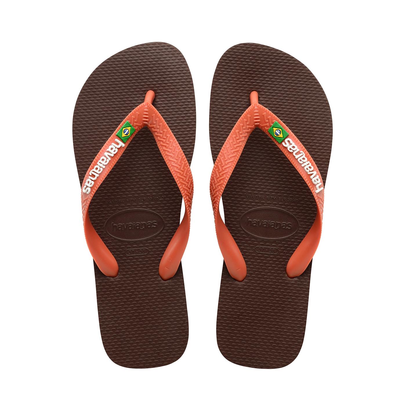 Havaianas Brasil Logo Dark Brown/Ceramic - 41108503059