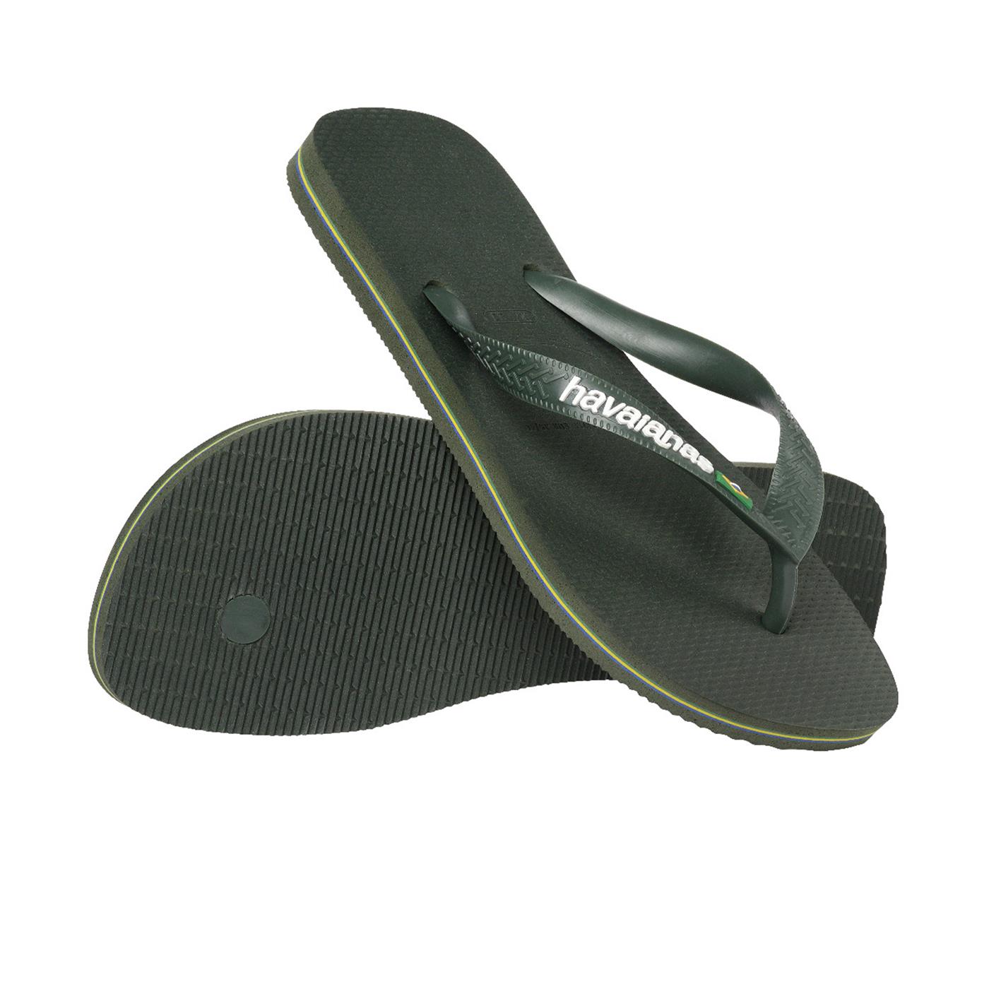 Havaianas Brasil Logo Green Olive/Green Olive  - 41108505983