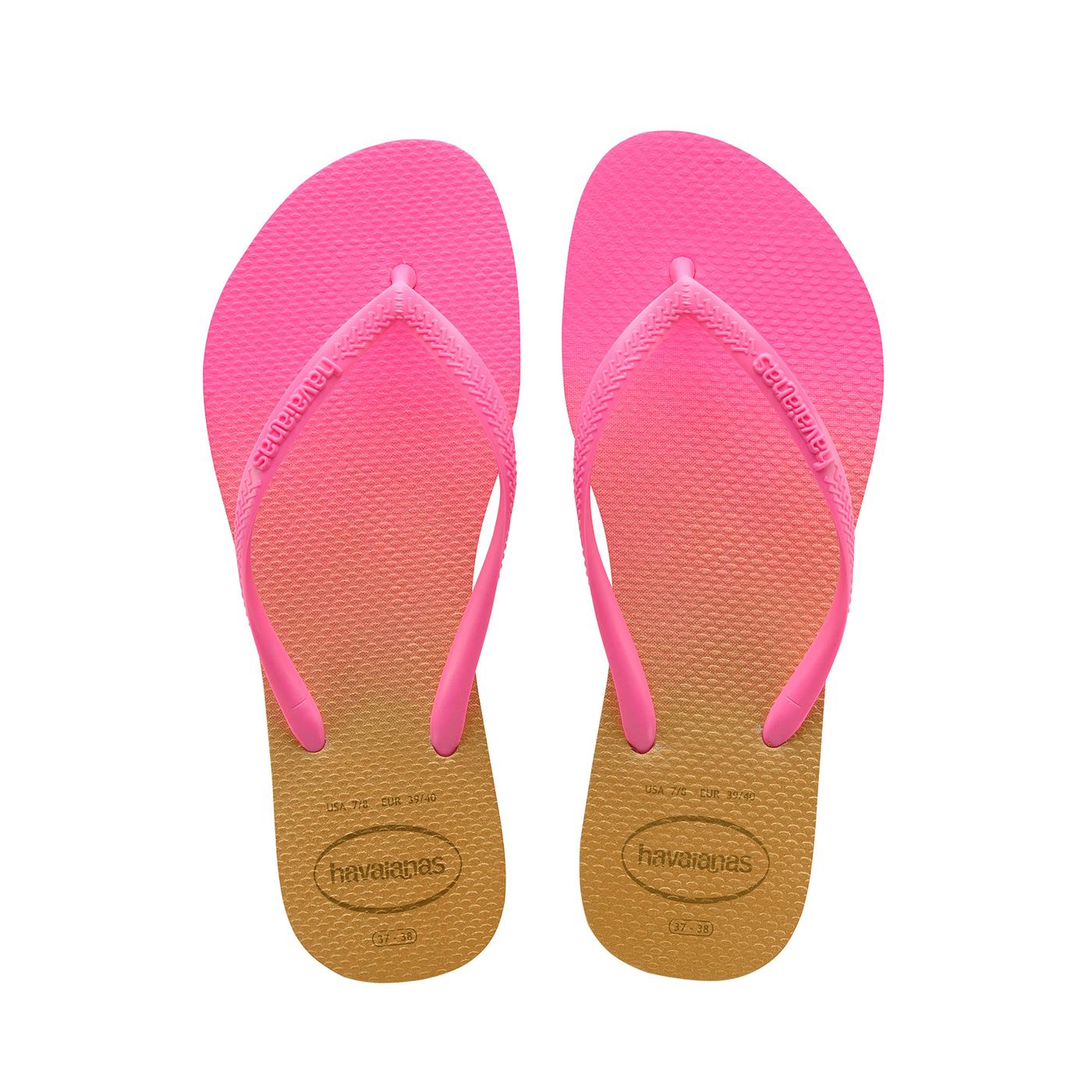 Havaianas Slim Gradiente White/ Fluorescent Pink Flux - 41460978890