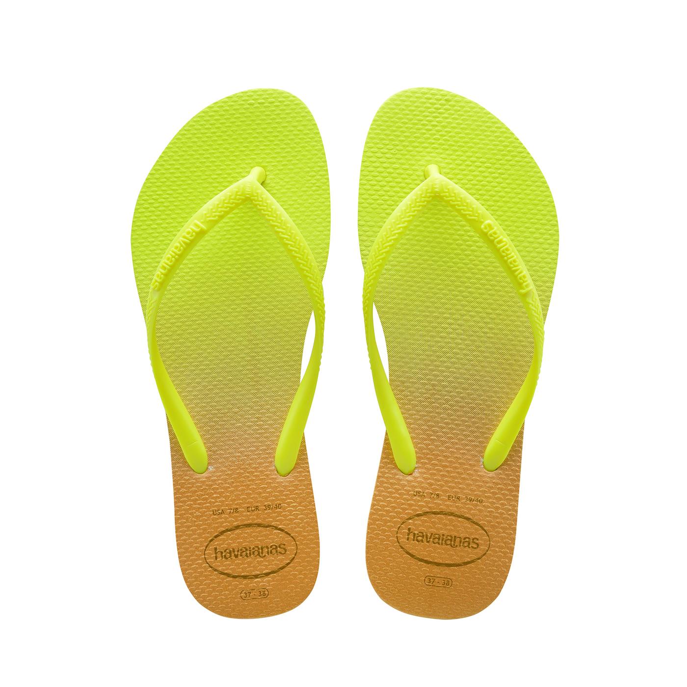 Havaianas Slim Gradiente White/ Fluorescent Galactic Green - 41460978947