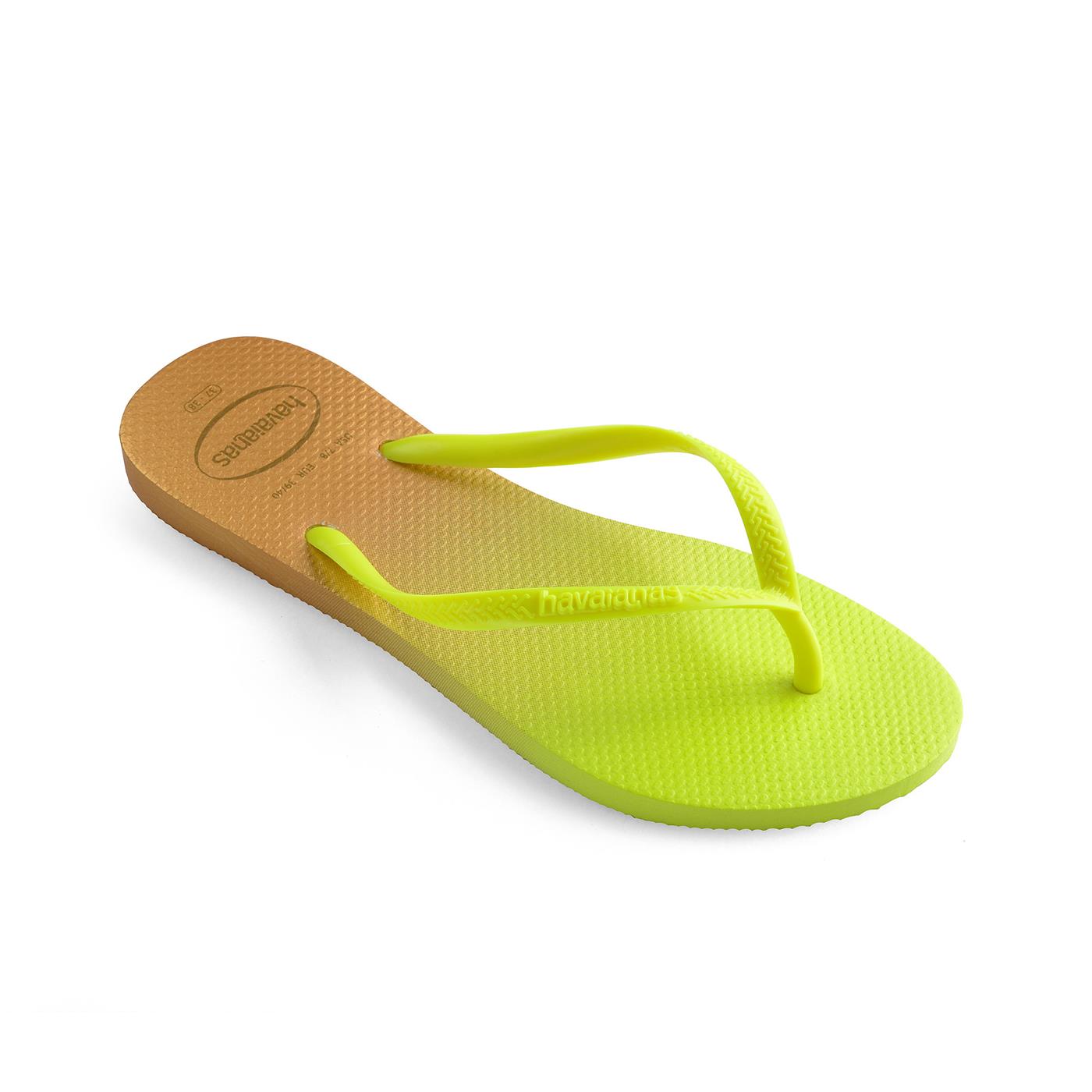 Havaianas Slim Gradiente White/ Fluorescent Galactic Green - 41460978947