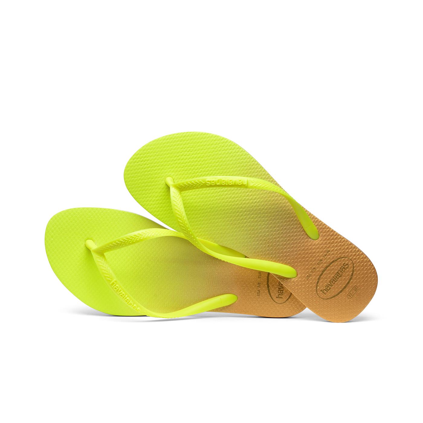 Havaianas Slim Gradiente White/ Fluorescent Galactic Green - 41460978947