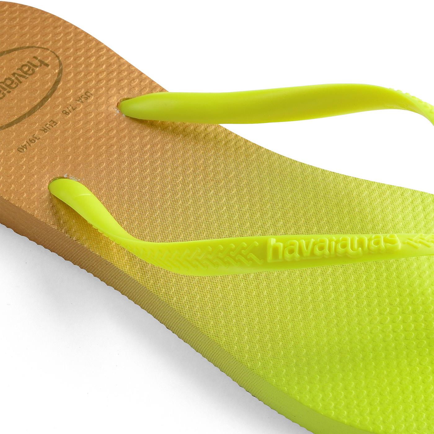 Havaianas Slim Gradiente White/ Fluorescent Galactic Green - 41460978947