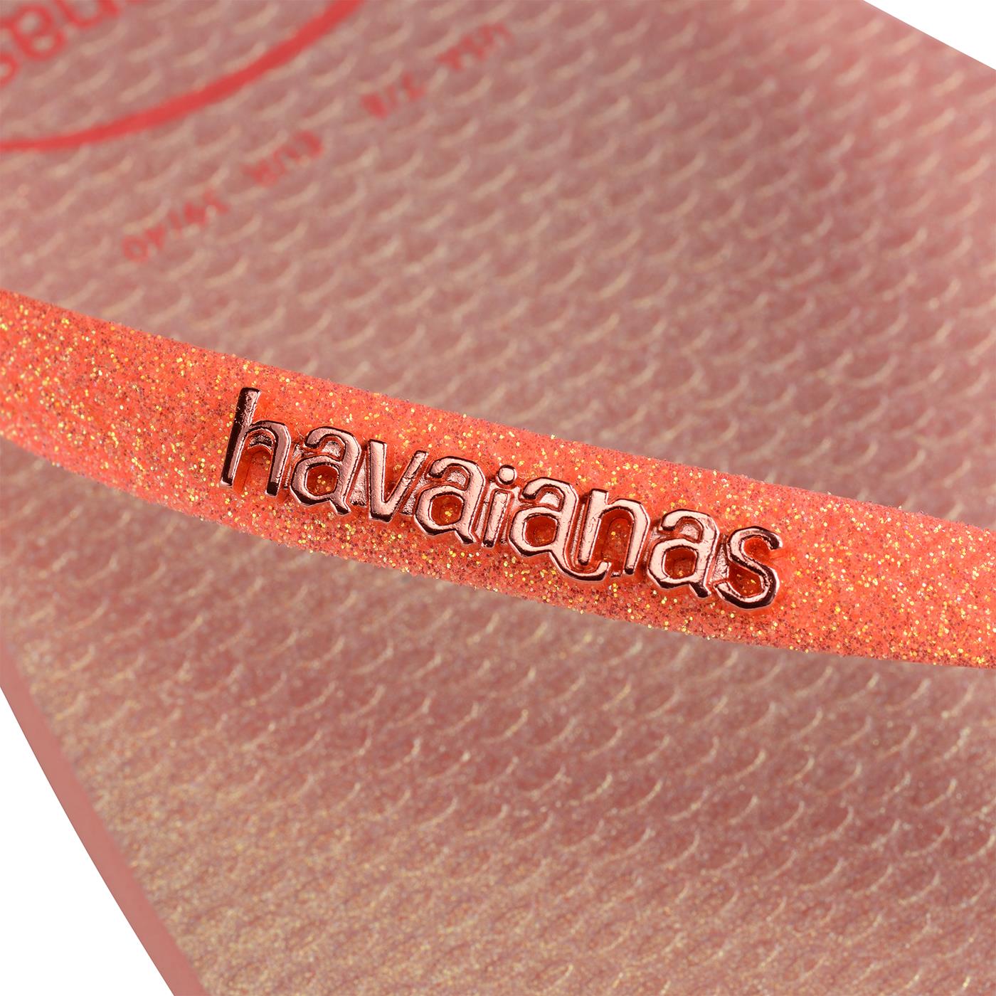 Havaianas Slim Glitter Iridescent Peach Rose  - 41489225567
