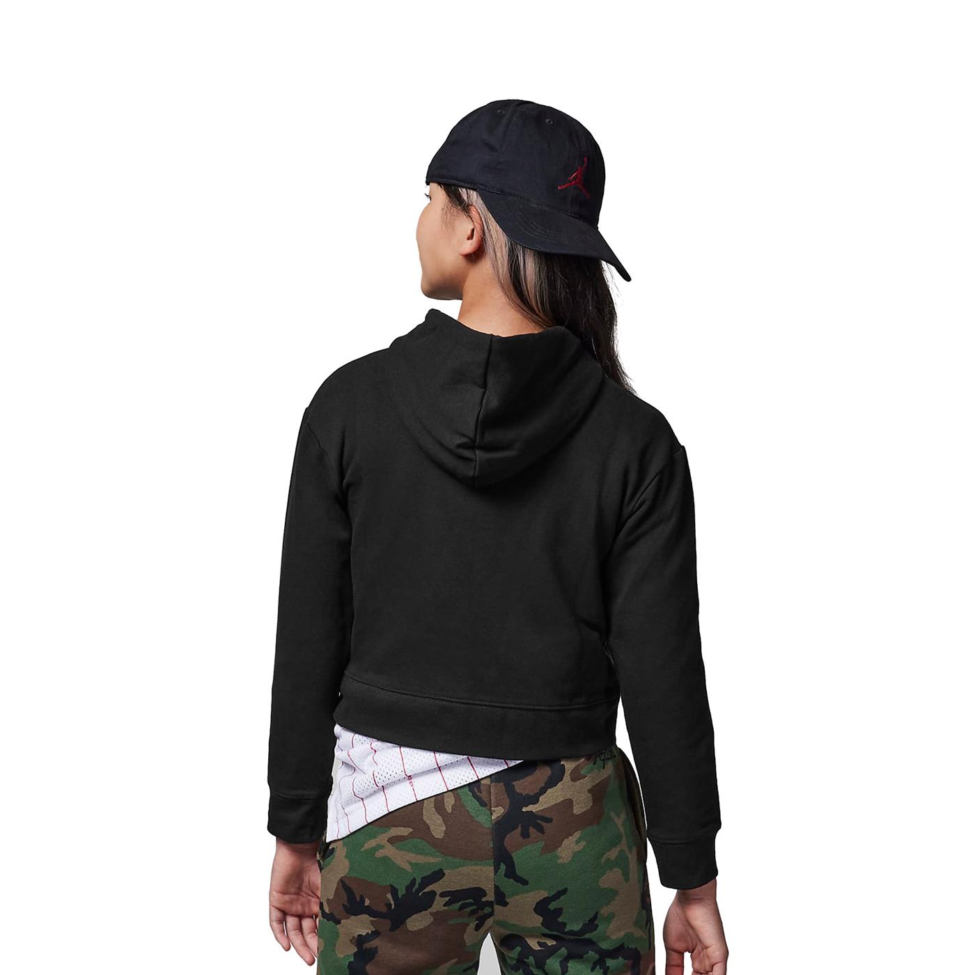 Nike Jordan Girls Essential Boxy Full-Zip Hoodie Black  - 45B731-023