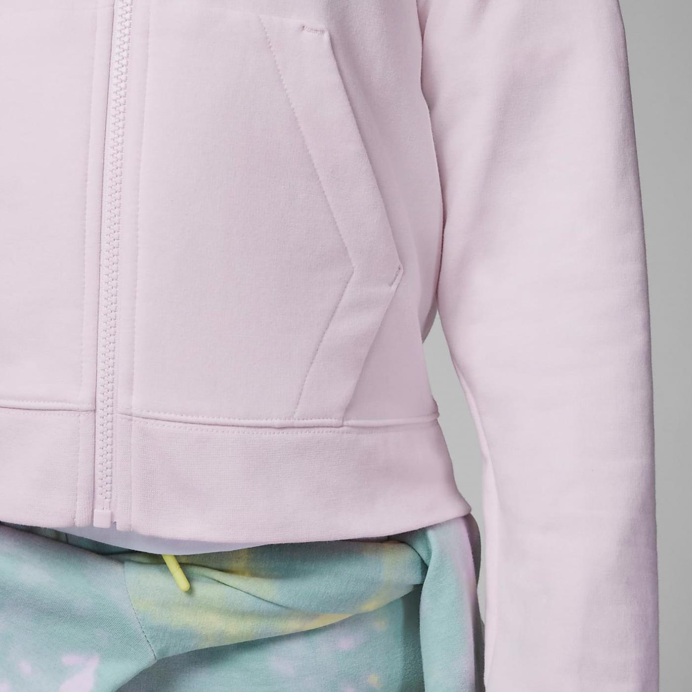 Nike Jordan Girls Essential Boxy Full-Zip Hoodie Pink Foam  - 45B731-A9Y