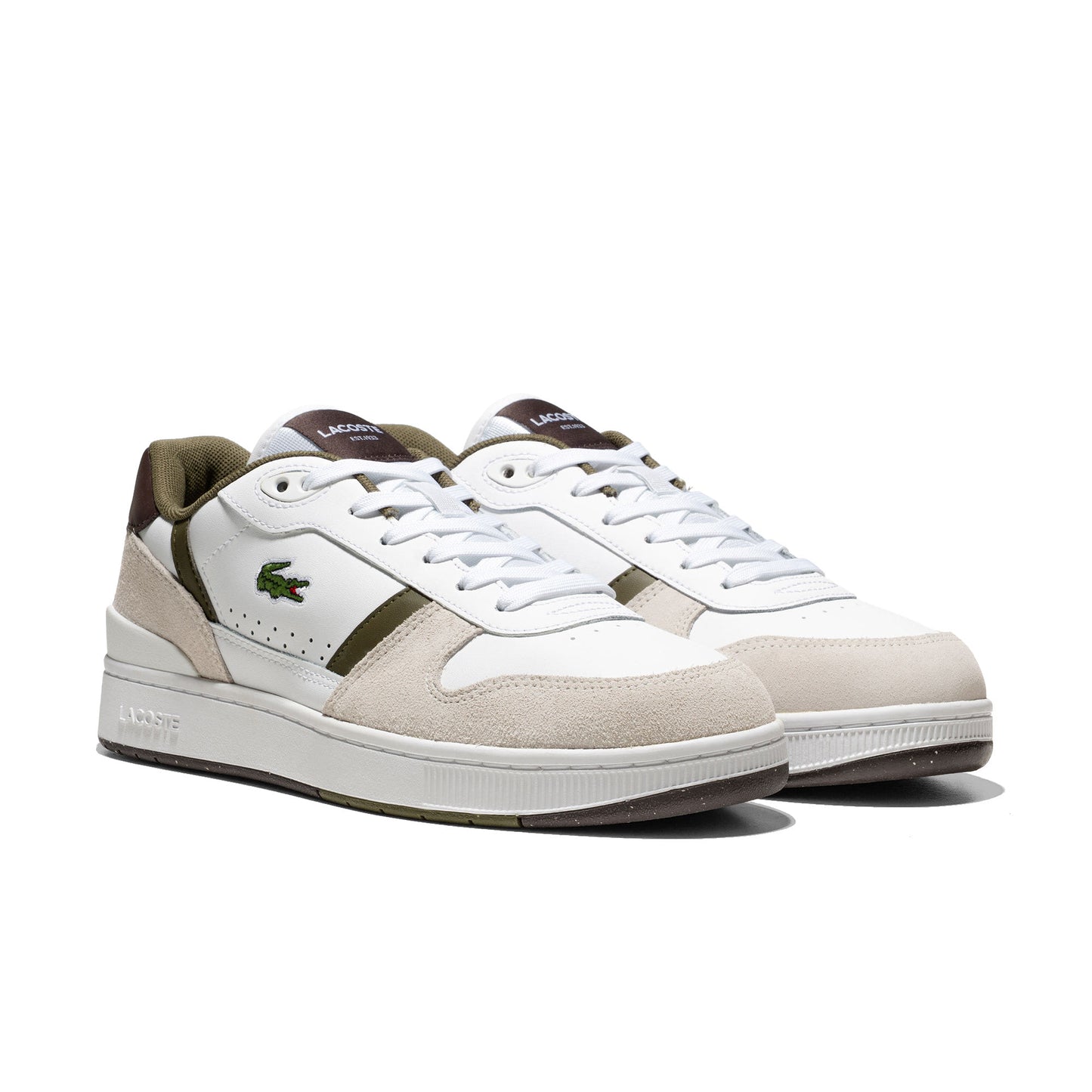 Lacoste T-Clip Set White/Dark Brown - 50SMA0182-V06