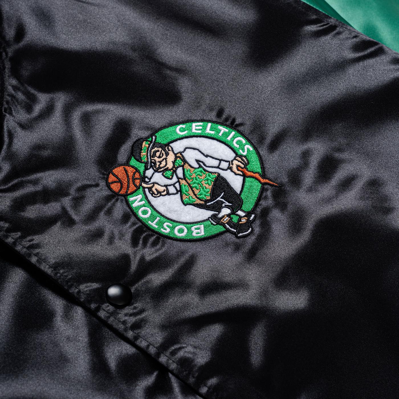 New Era NBA Satin Bomber Jacket Boston Celtics Black/Green - 60416376