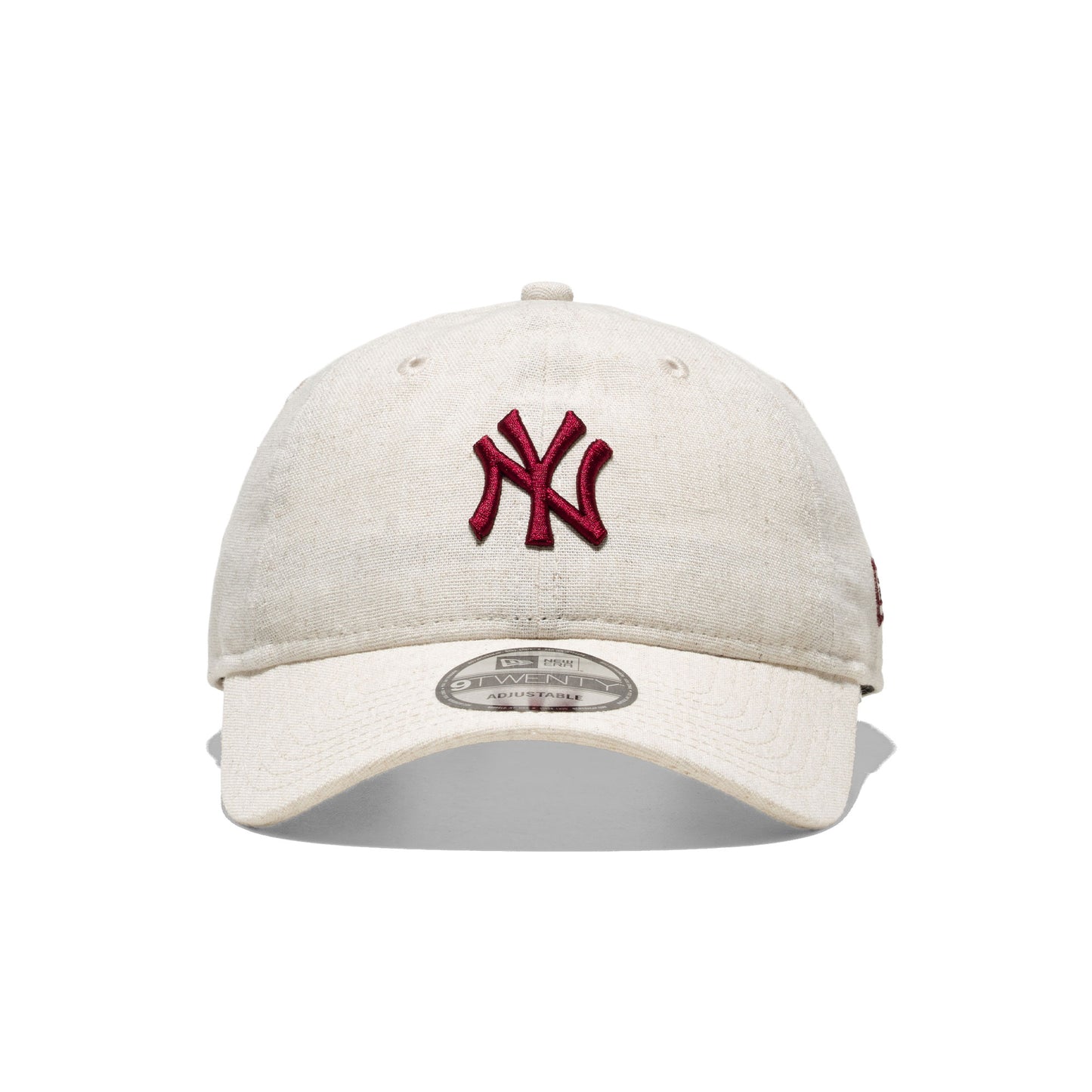 New Era Linen 9Twenty NY Yankees Stone/Cherry - 60667615