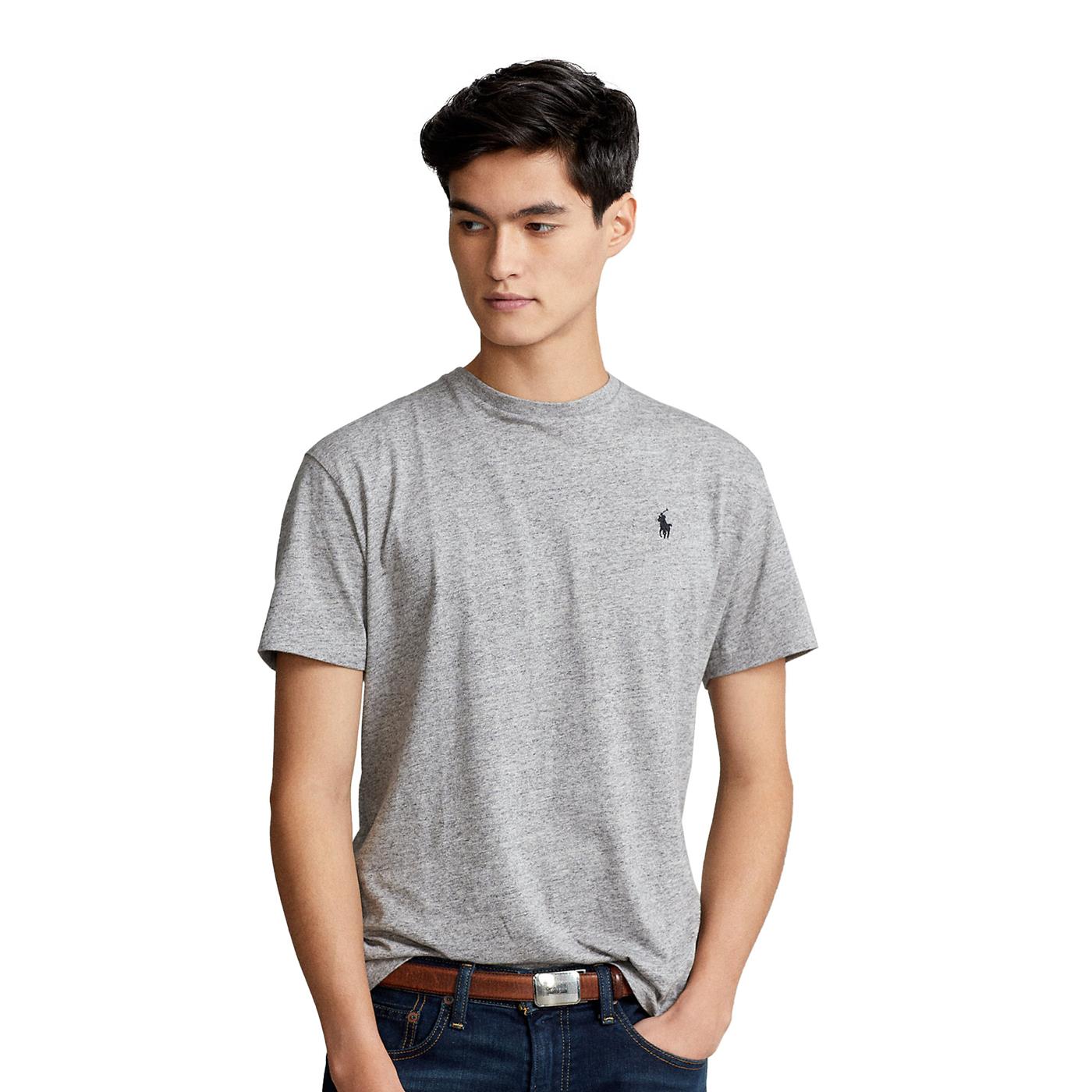 Polo Ralph Lauren Short Sleeve Jersey T-Shirt Dk Vtg Heather - 710680785006