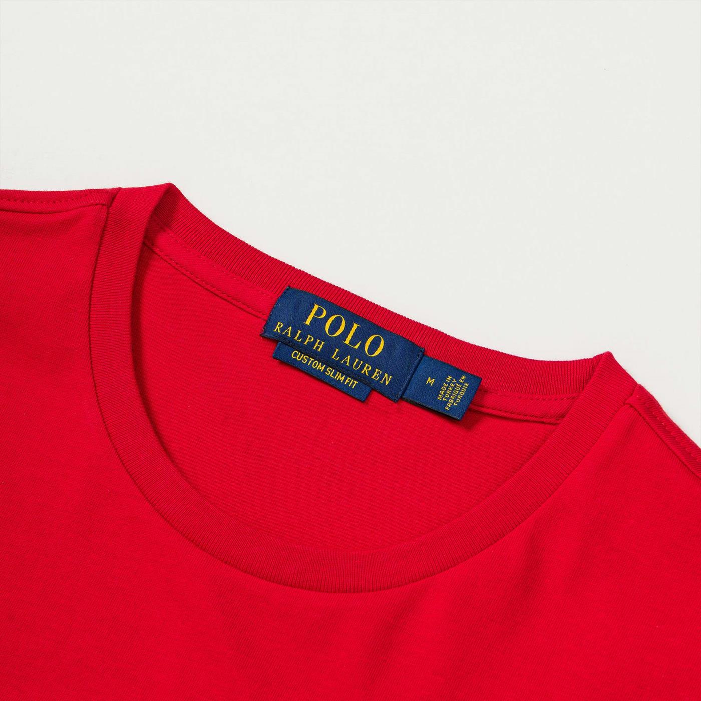 Polo Ralph Lauren Slim Fit Logo Jersey T-Shirt RL Red - 710860829005