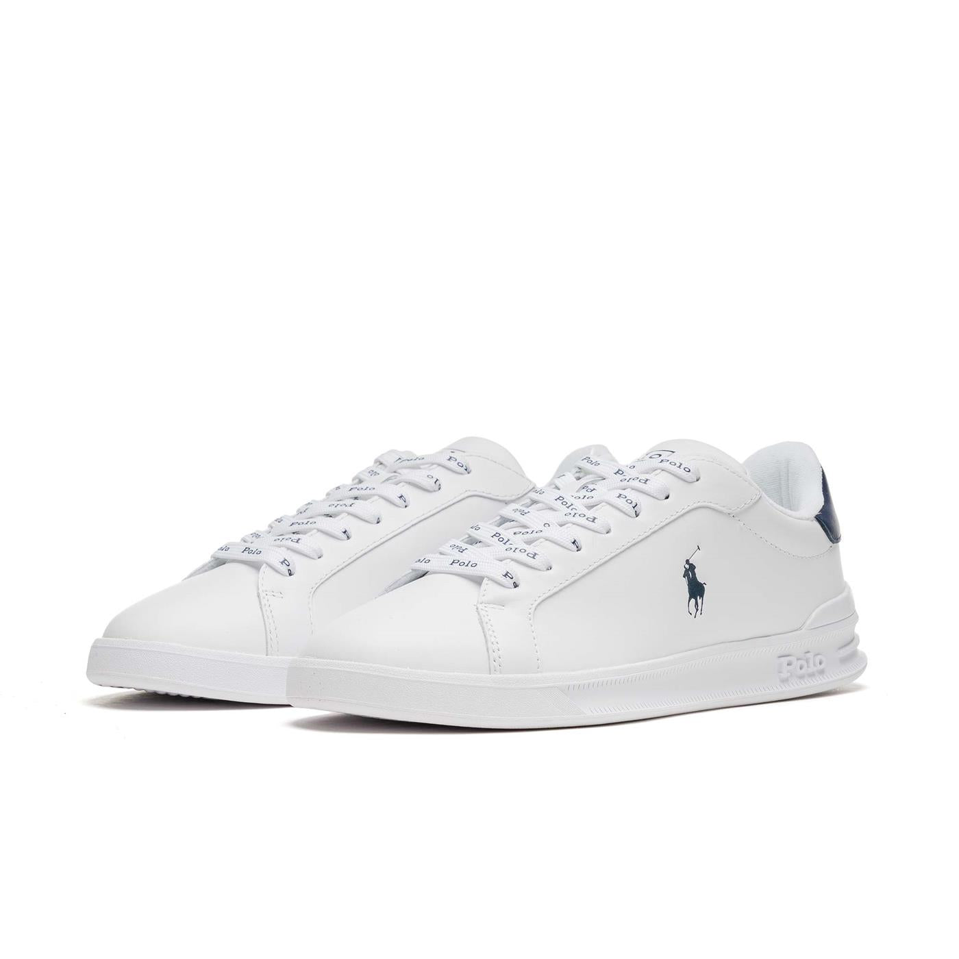 Polo Ralph Lauren Heritage Court II Leather White/Npt Navy - 809829824003