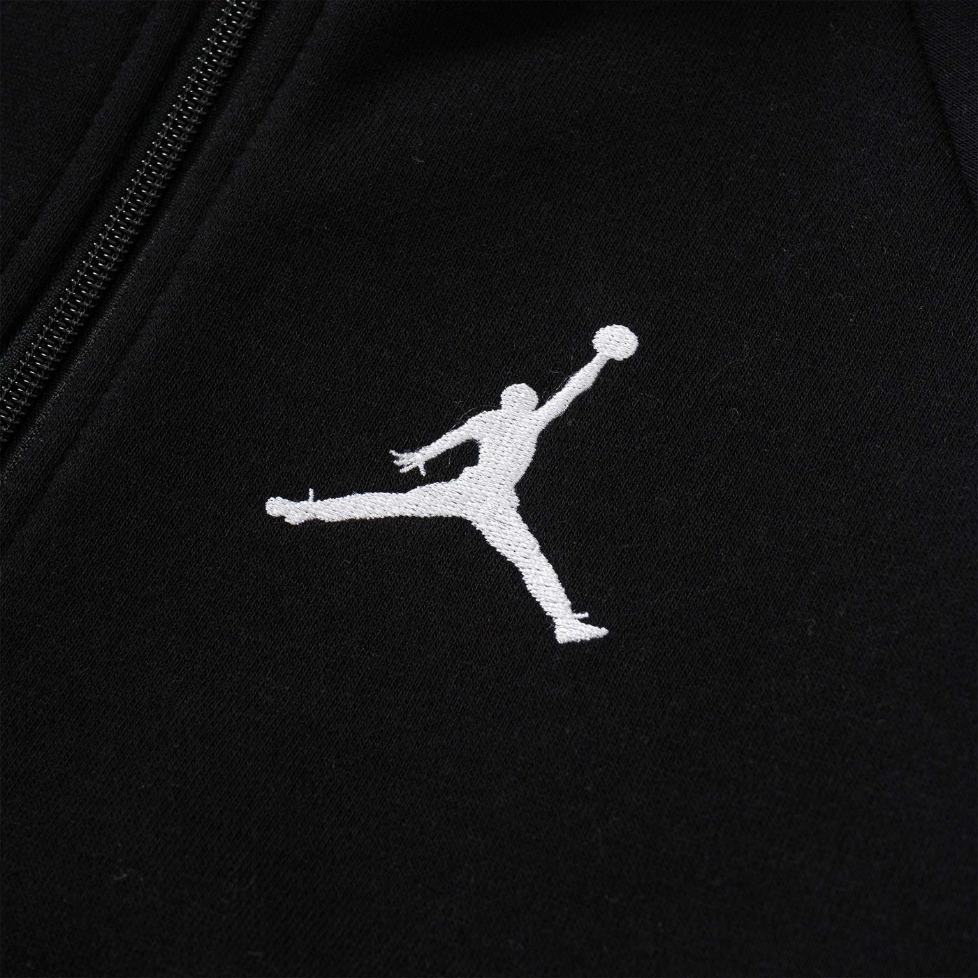 Nike Jordan Boys Jumpman Fleece FZ Hoodie Black/White - 956476-023