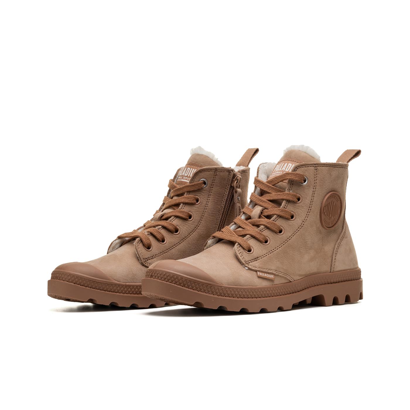 Palladium Pampa Hi Zip Wool Nude Brown - 95982-254-M
