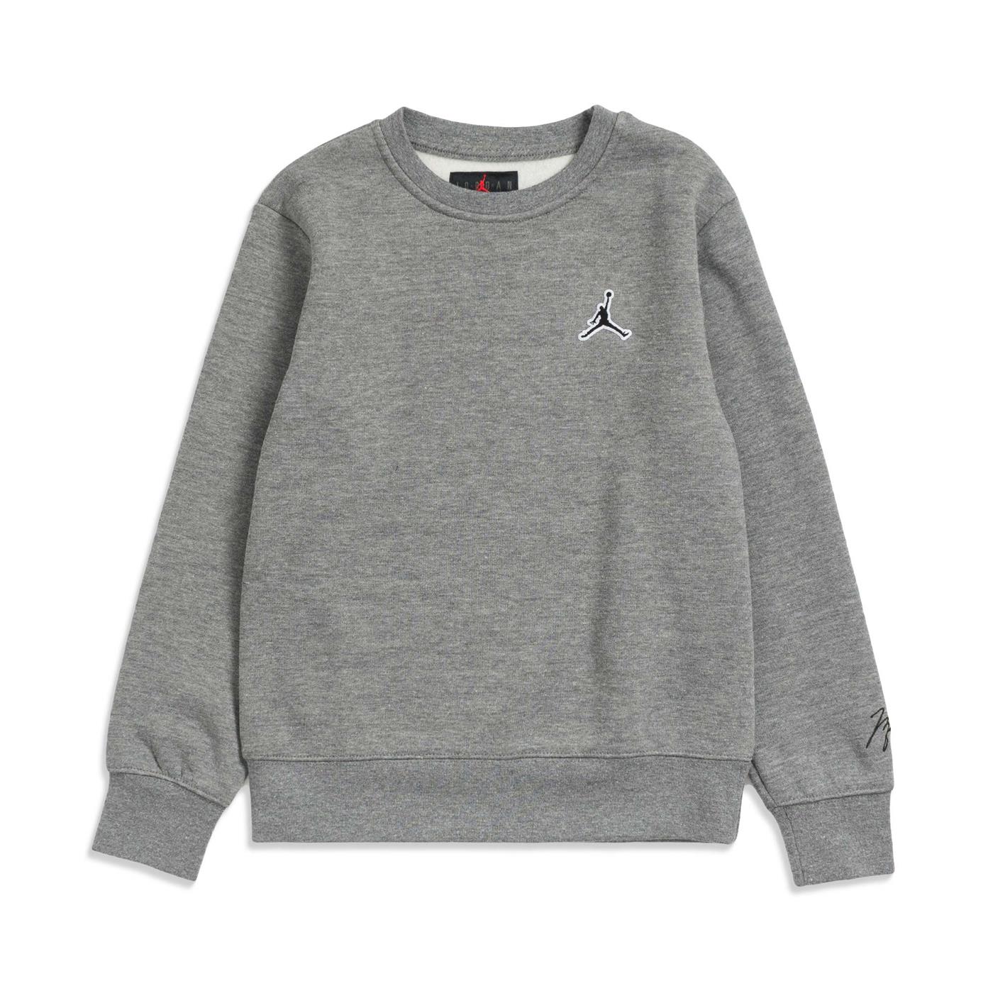 Nike Jordan Boys Jumpman Essentials Crew Sweat Grey Heather - 95B130-GEH