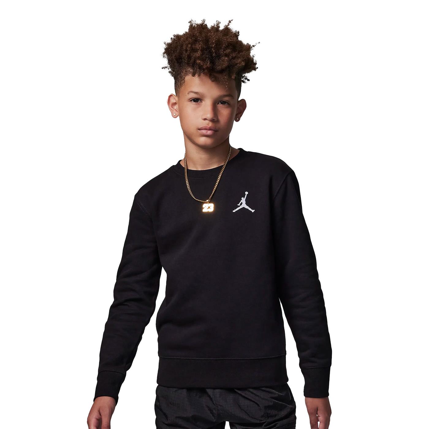 Nike Jordan Boys Essentials Crew Black/White - 95C577-023