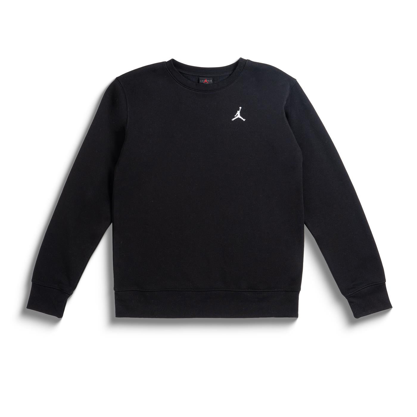 Nike Jordan Boys Brooklyn Fleece Essential Crew Black  - 95D235-023