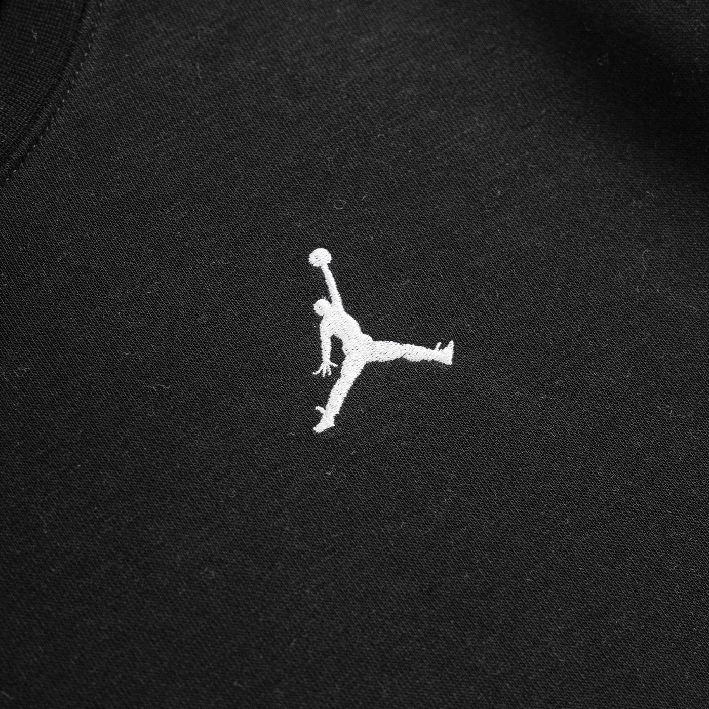 Nike Jordan Boys Brooklyn Fleece Essential Crew Black  - 95D235-023