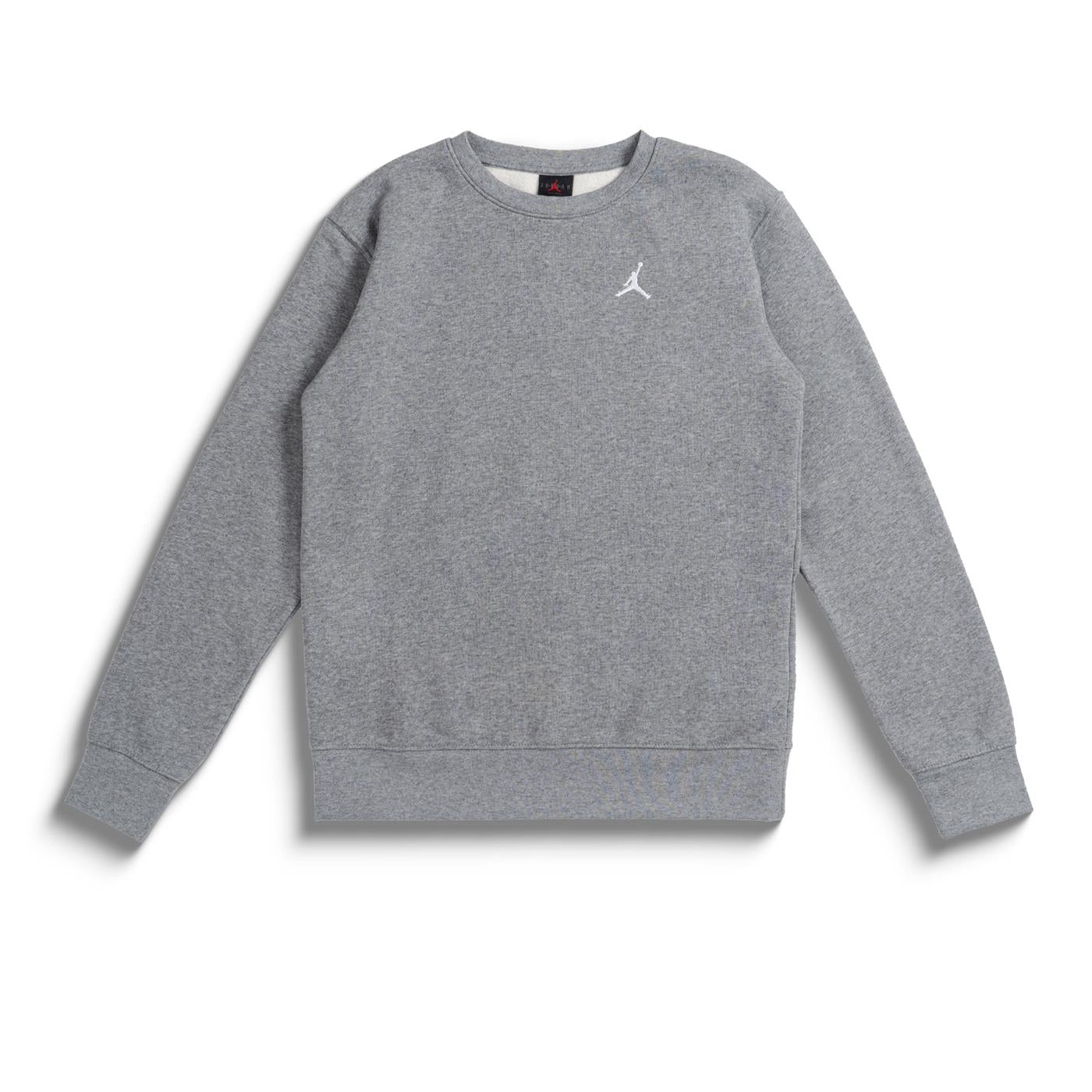 Nike Jordan Boys Brooklyn Fleece Essential Crew Grey Heather  - 95D235-GEH
