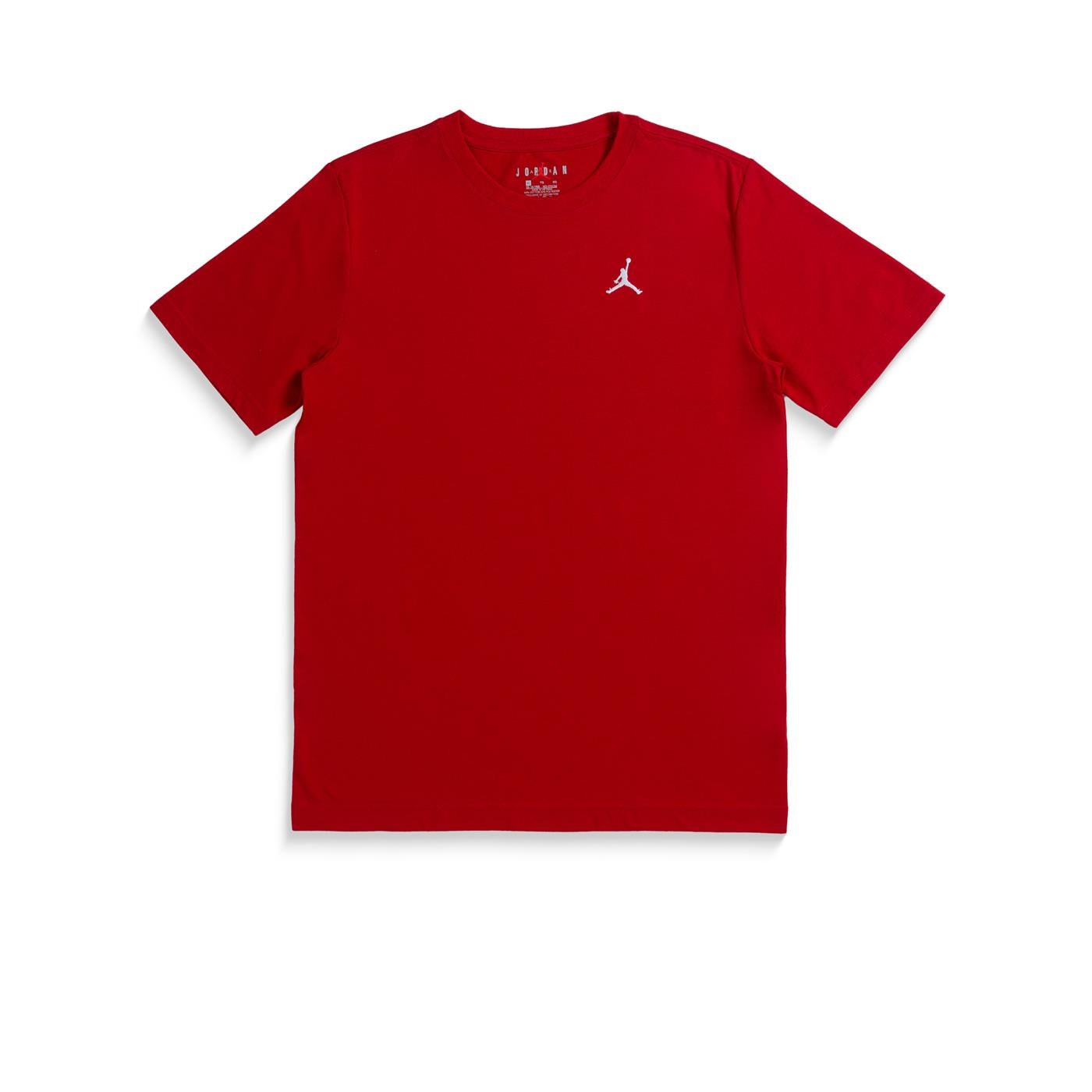 Nike Jordan Boys Jumpman Air Embroidered Tee Gym Red  - 95D266-R78