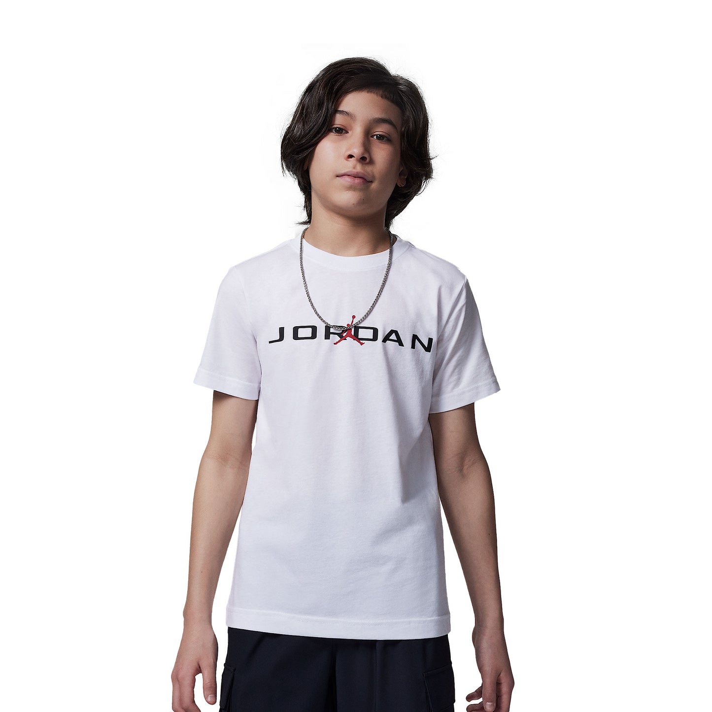 Nike Jordan Boys Air Stretch SS Crew Tee White - 95D628-001