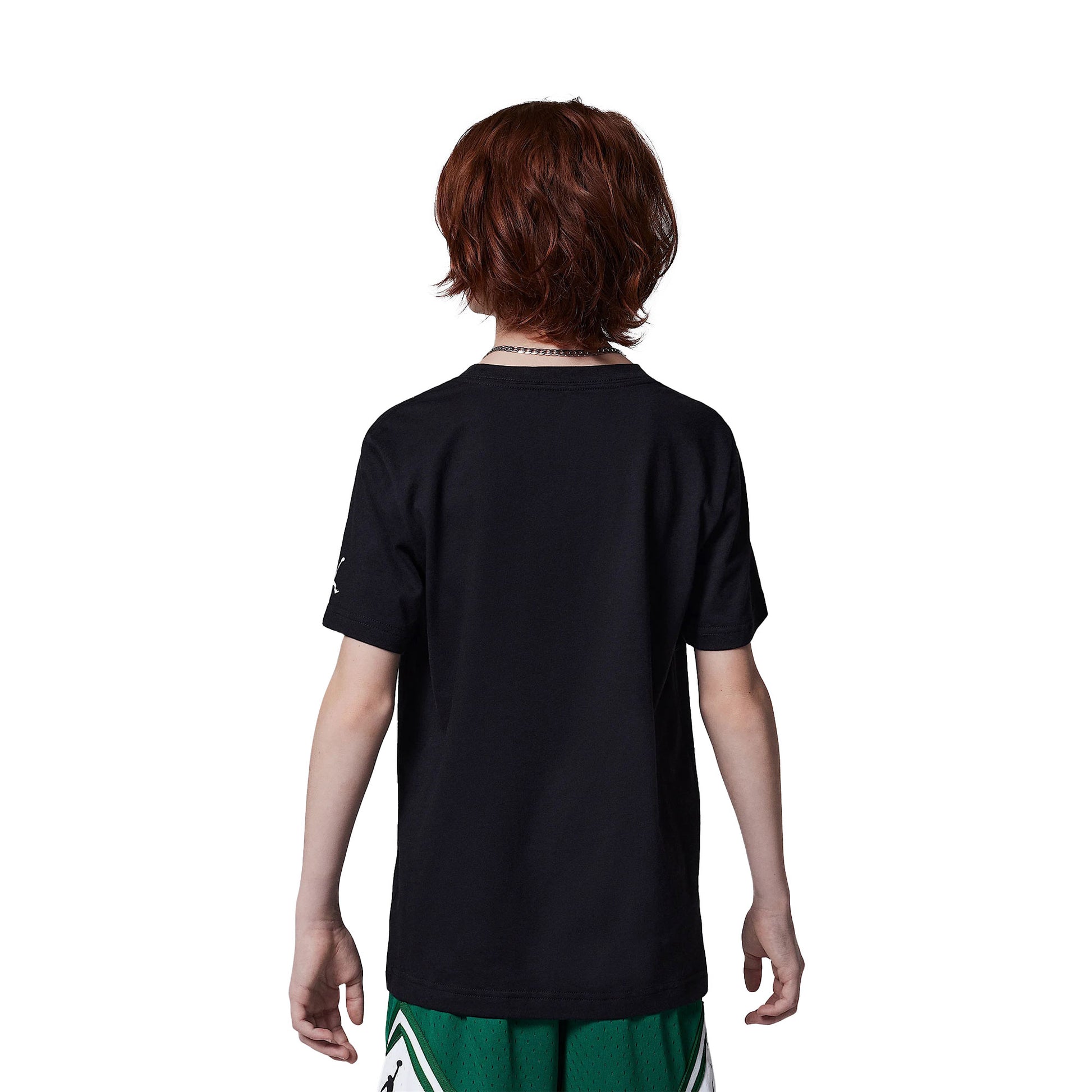 Nike Jordan Boys MJ Wordmark Embroidered Tee Black  - 95D634-023