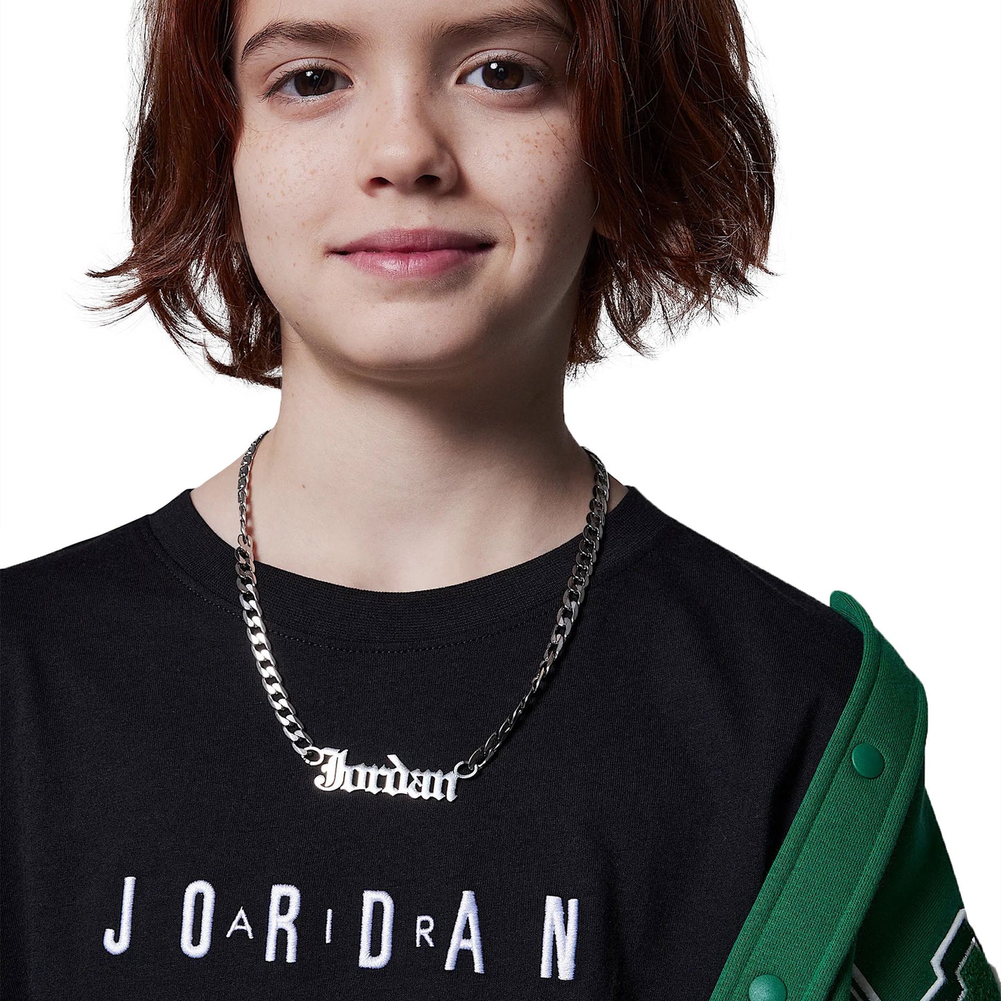 Nike Jordan Boys MJ Wordmark Embroidered Tee Black  - 95D634-023