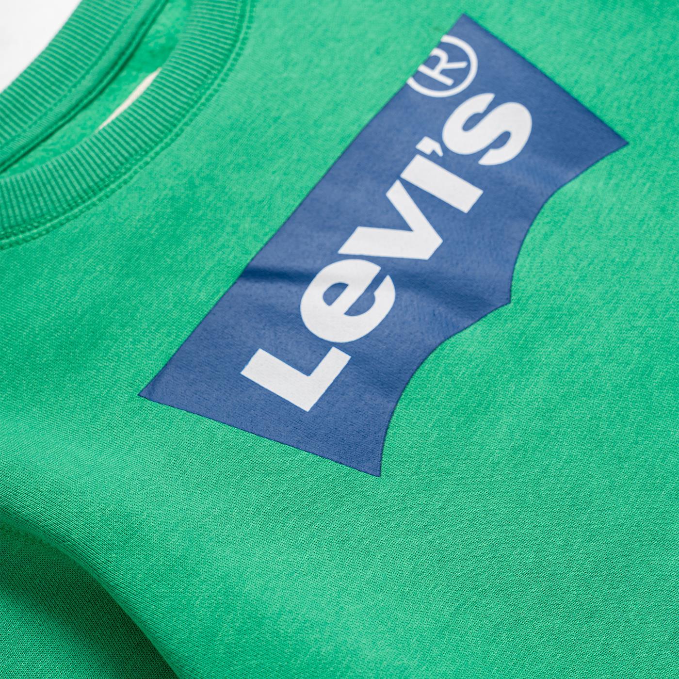 Levis Batwing Crewneck Sweatshirt Gecko Green - 9E9079-E1Q