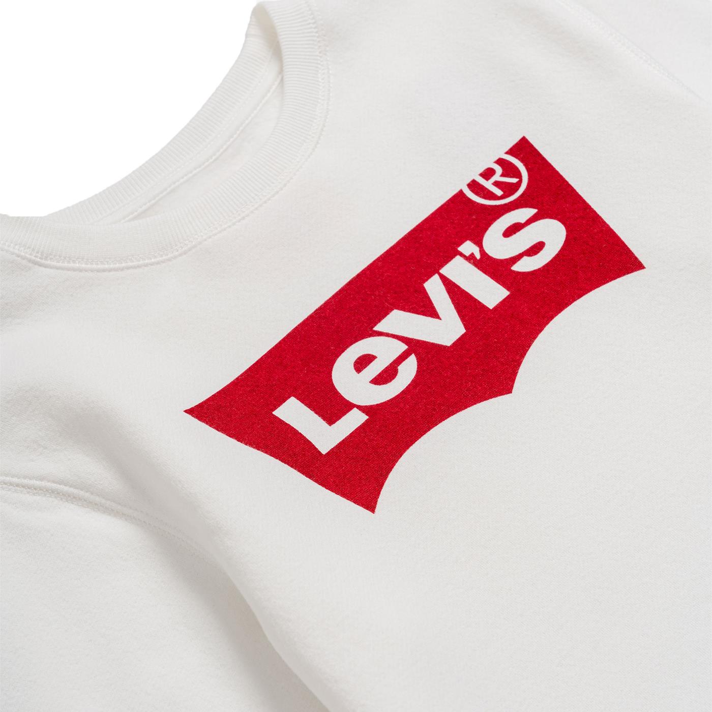 Levis Batwing Crewneck Sweatshirt White  - 9E9079-W43