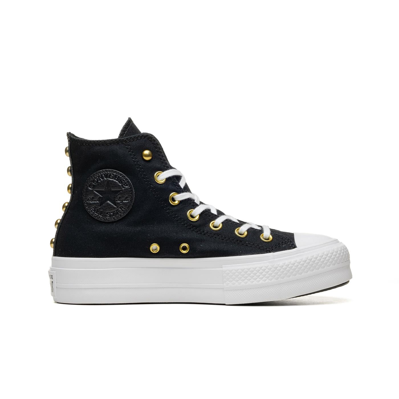 Converse CT All Star Lift Hi Black/White/Gold - A05453C