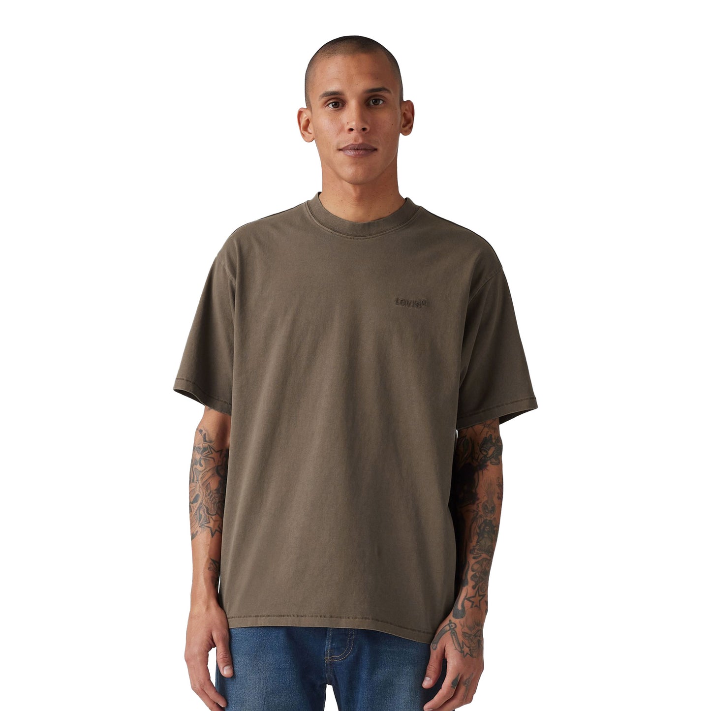 Levis Red Tab Vintage Tee Garment Dye H225 Maitake Brown - A0637-0175
