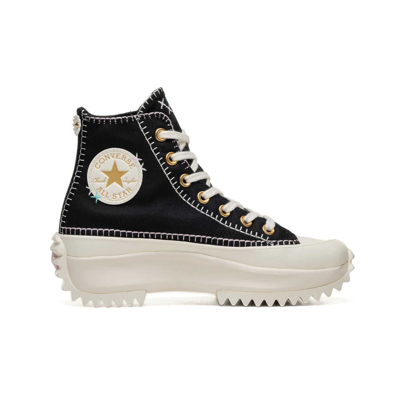 Converse Run Star Hike Platform Crafted Stitching Black/Egre - A08733C