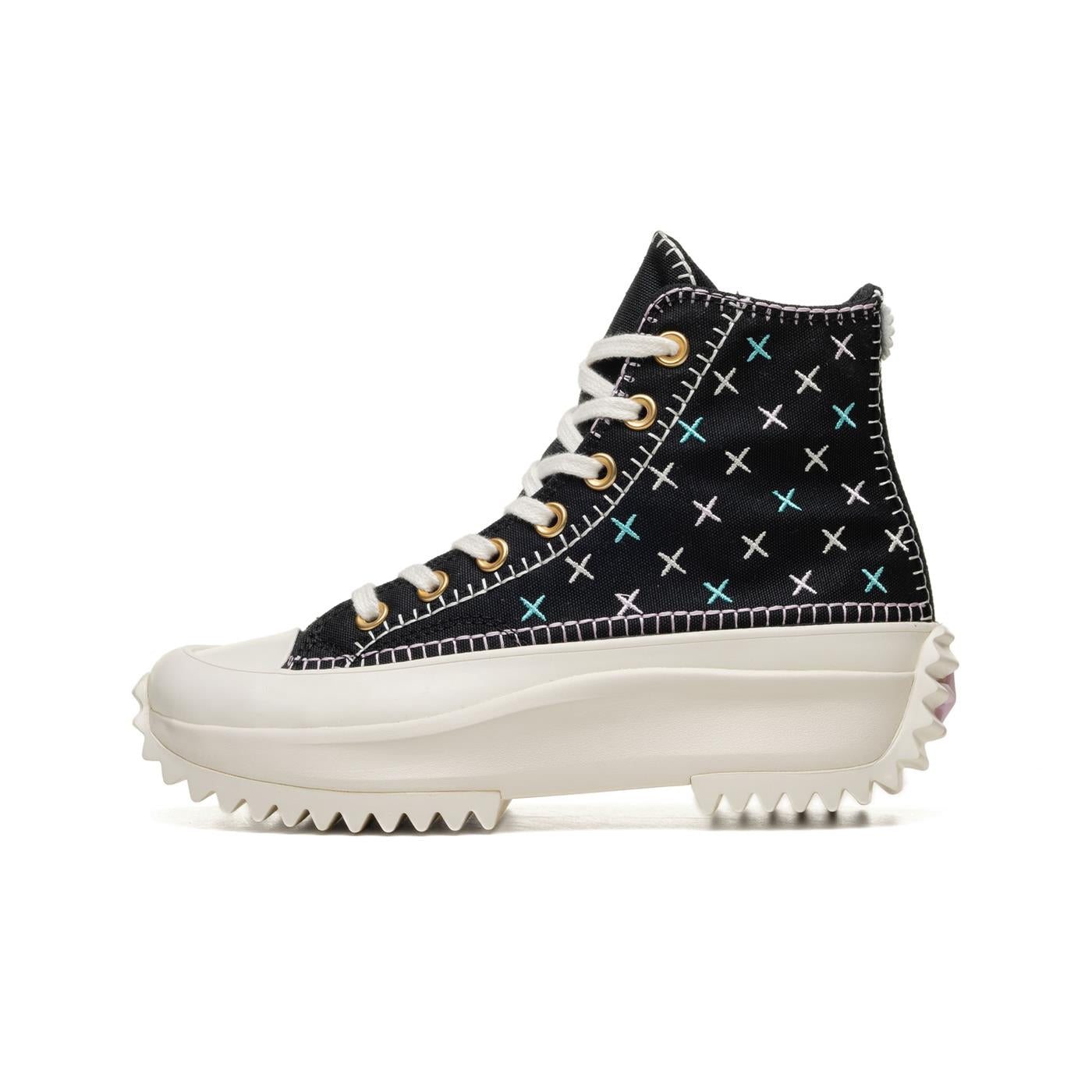 Converse Run Star Hike Platform Crafted Stitching Black/Egre - A08733C