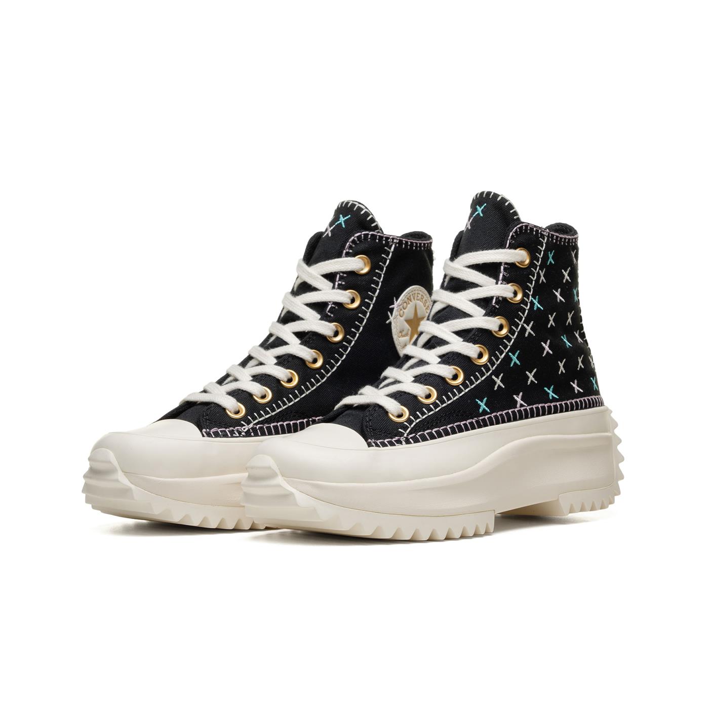 Converse Run Star Hike Platform Crafted Stitching Black/Egre - A08733C