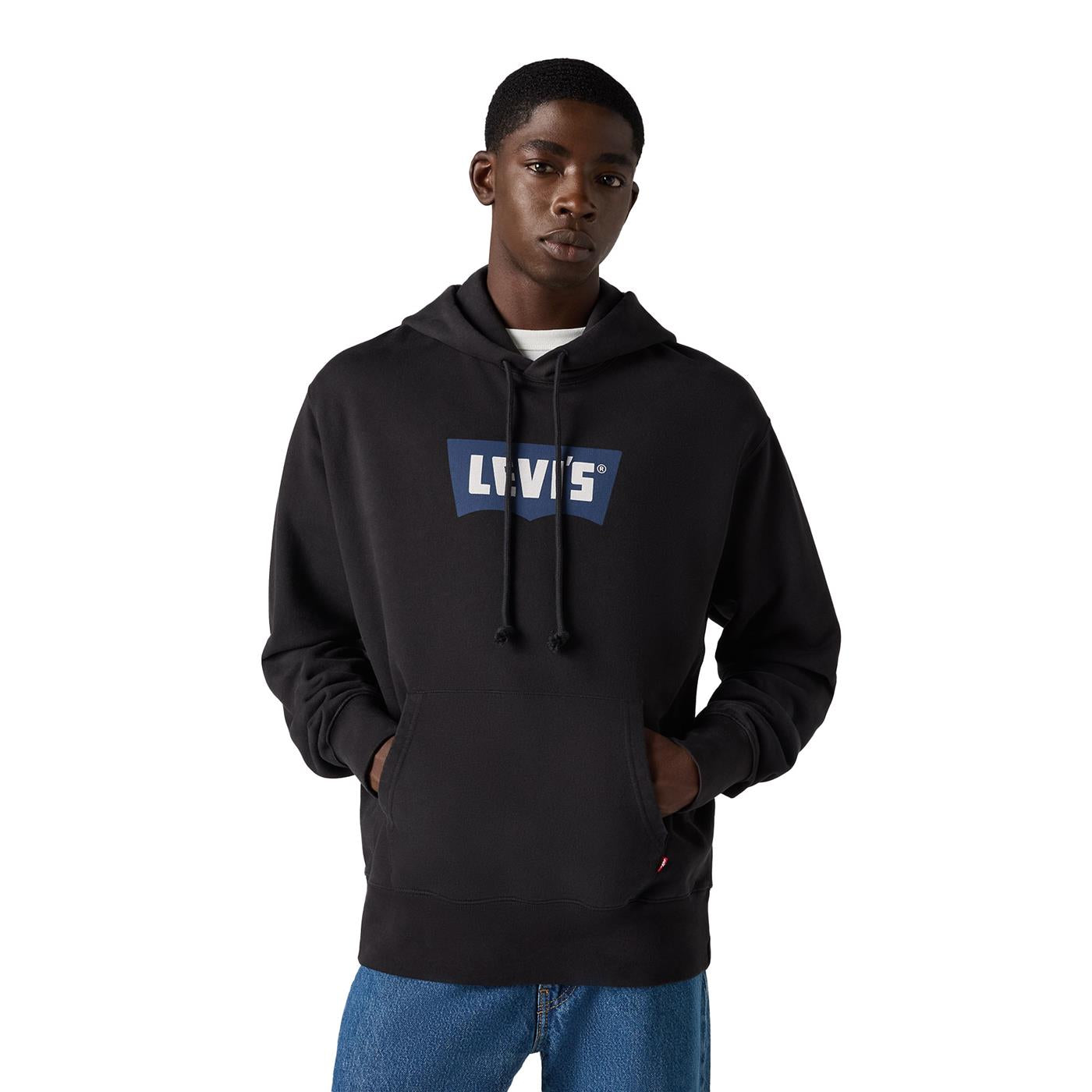 Levis Premium Graphic Hoodie Vtg BW logo Three Caviar - A7386-0019