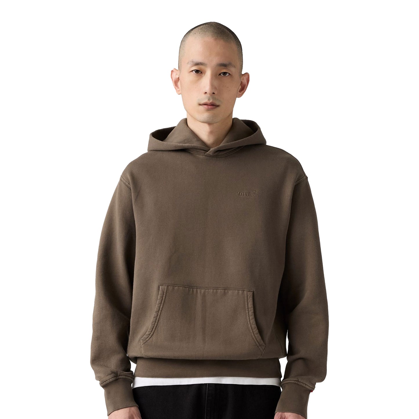Levis The Authentic Hoodie Garment Dye H225 Maitake - A8435-0033