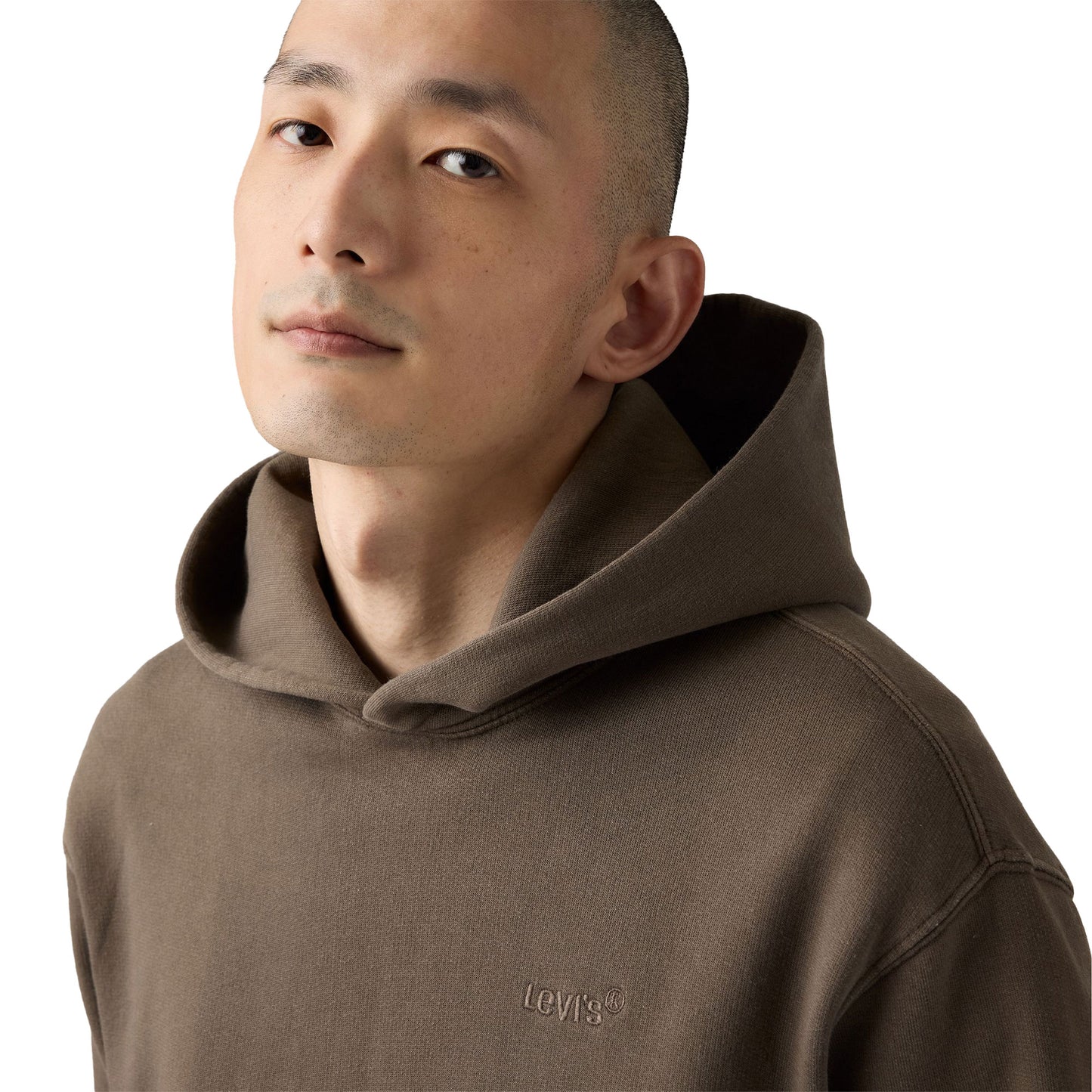 Levis The Authentic Hoodie Garment Dye H225 Maitake - A8435-0033