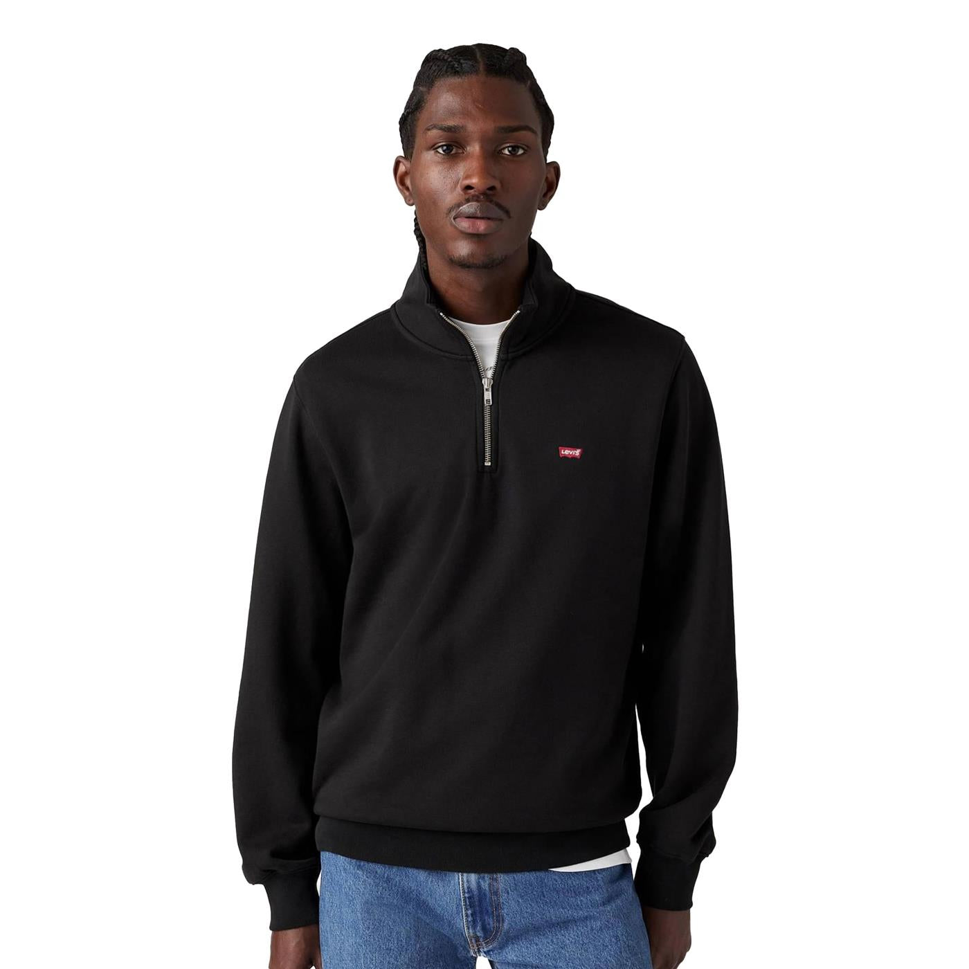 Levis Original HM 1/4 Zip Sweatshirt Mineral Black - A8606-0000