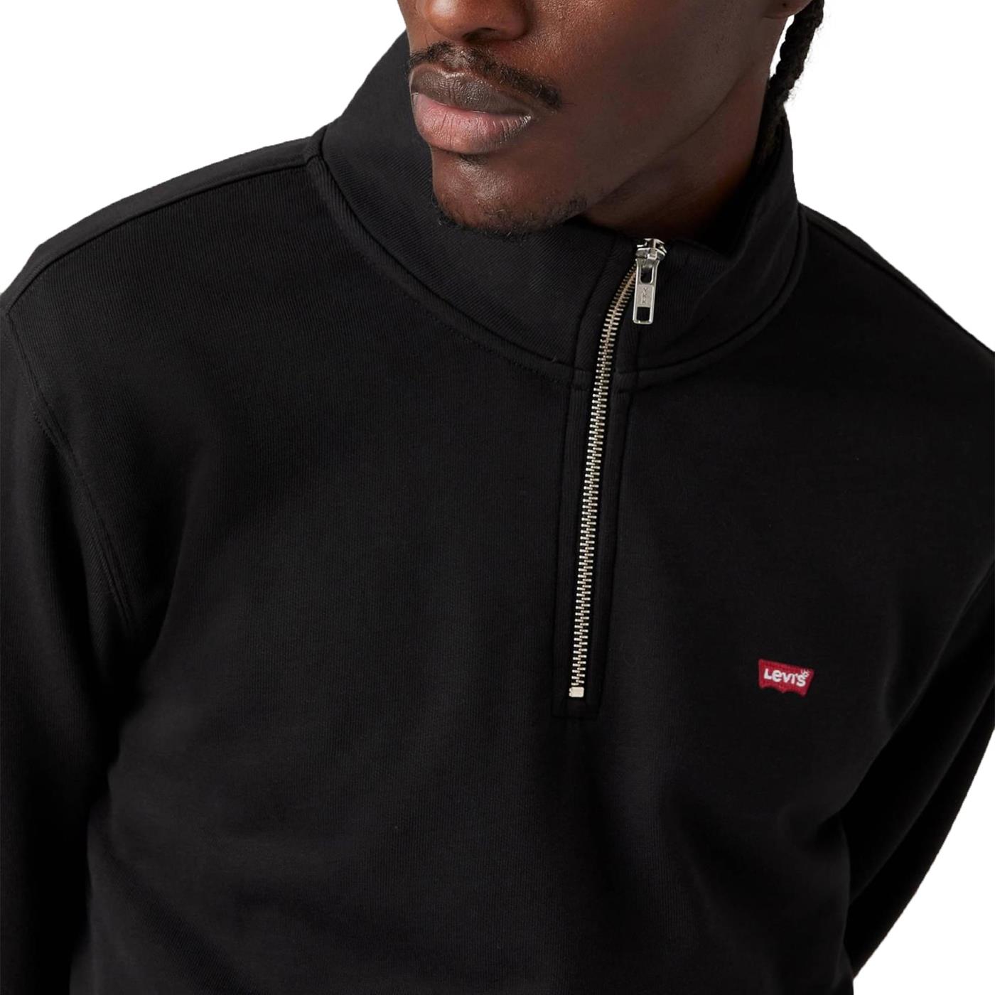 Levis Original HM 1/4 Zip Sweatshirt Mineral Black - A8606-0000