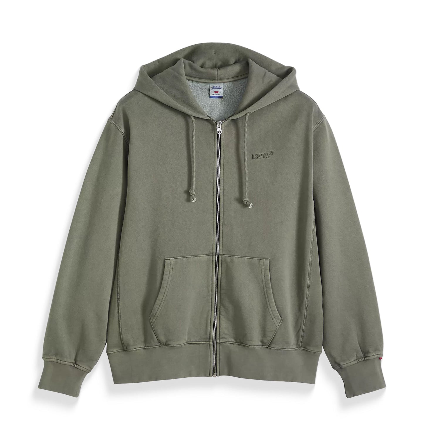 Levis Authentic Full Zip Hoodie Garment Dye Kambaba - A9265-0007