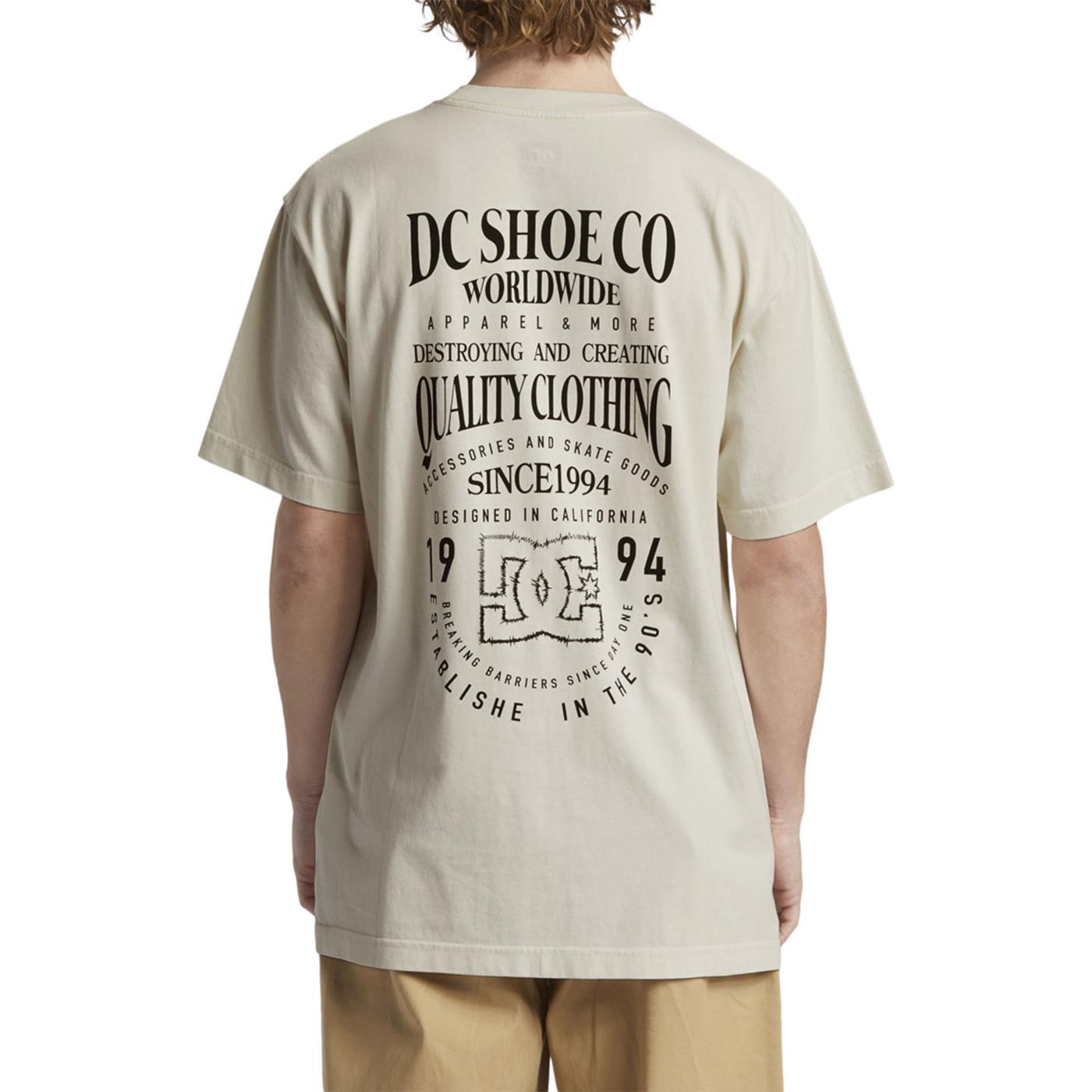 DC Shoes High Rise SS Tee Lily White Acid Wash - ADYZT05364LWAW