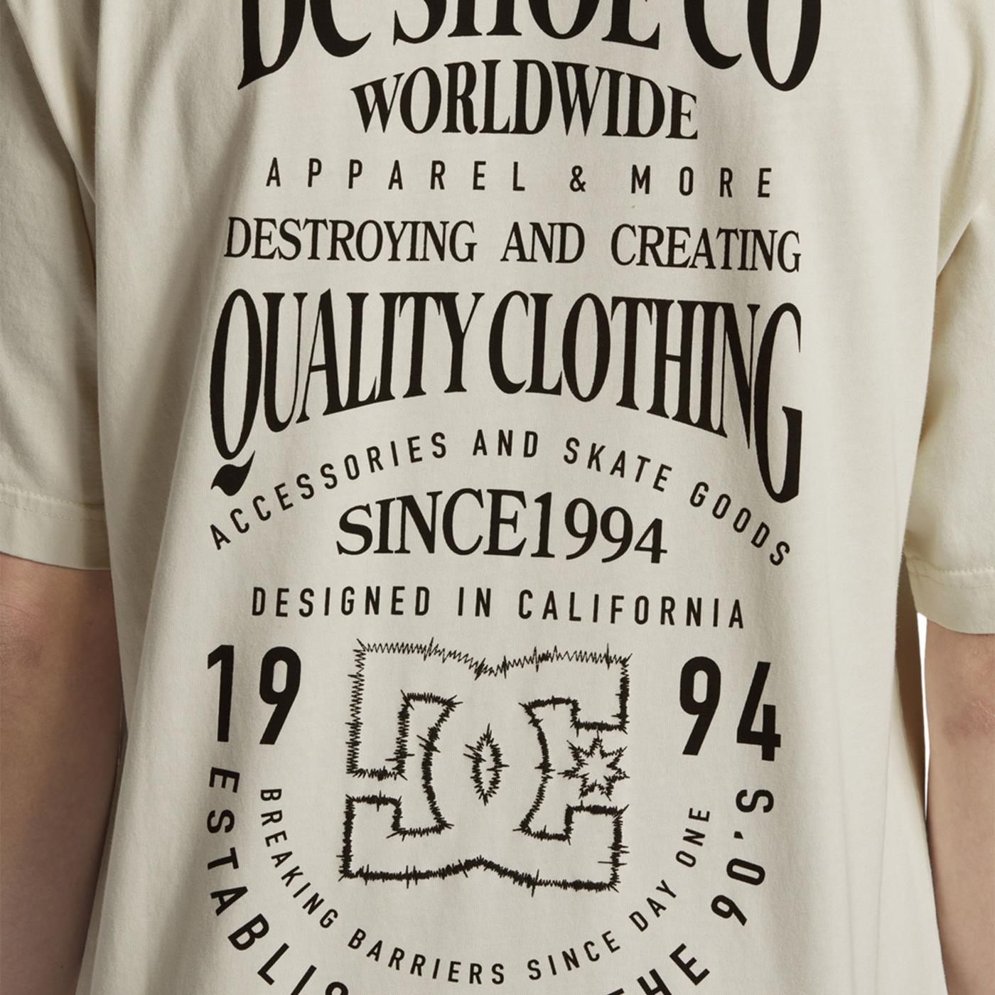 DC Shoes High Rise SS Tee Lily White Acid Wash - ADYZT05364LWAW