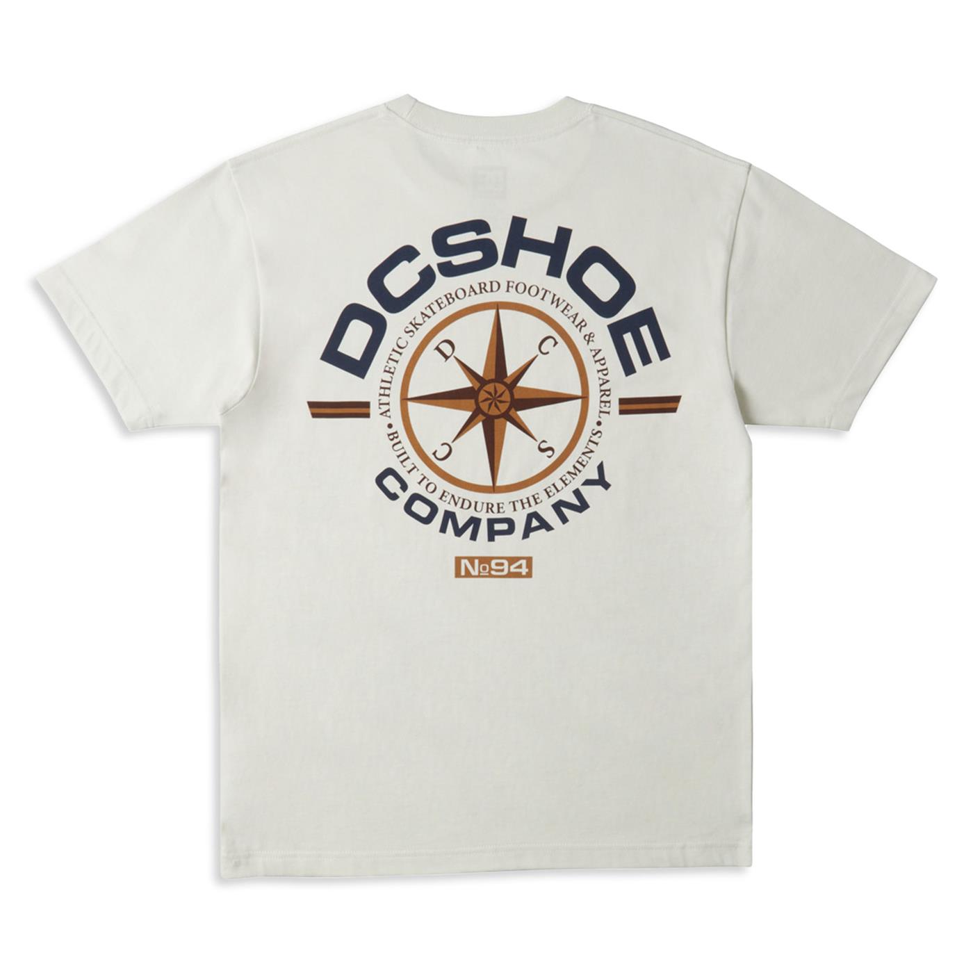 DC Shoes Nº 94 Worker Compass SS Tee Lily White - ADYZT05431-WCQ0