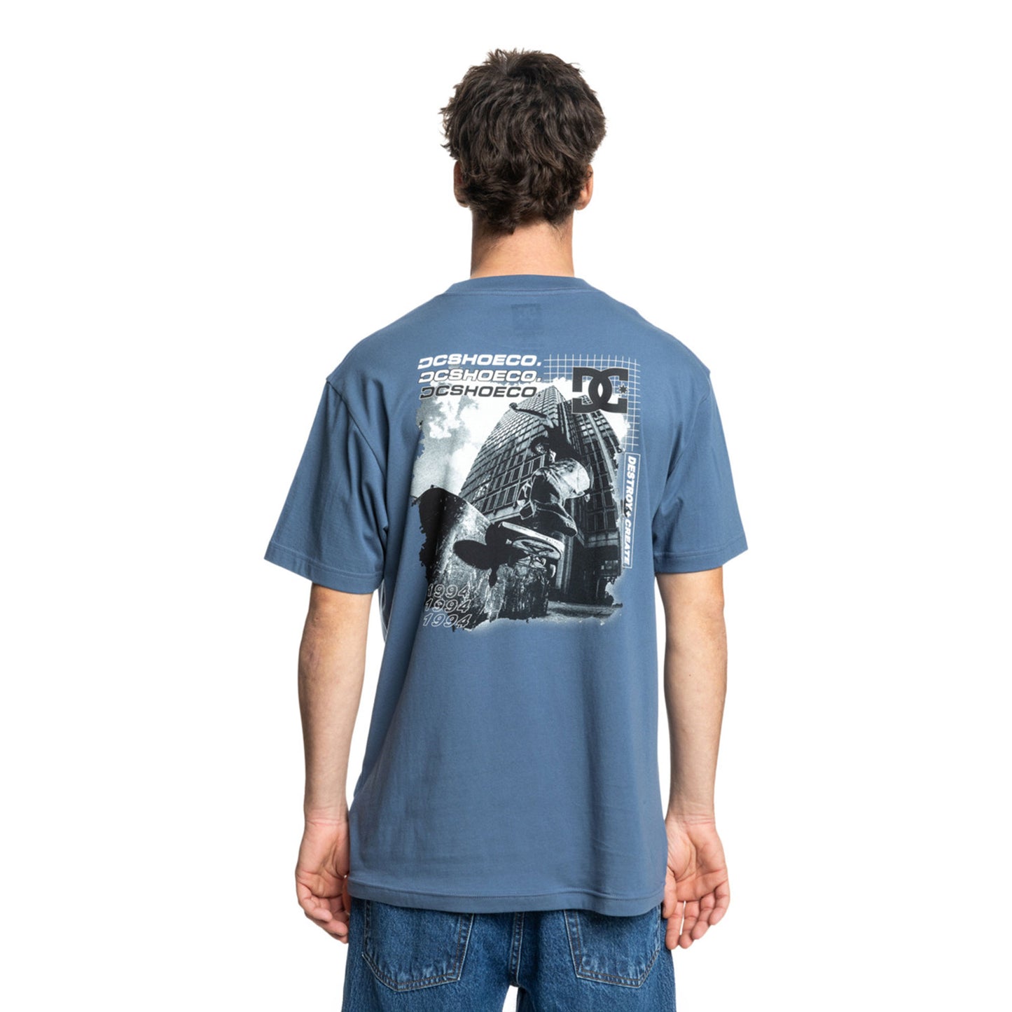 DC Shoes Whereabouts SS Tee Vintage Indigo - ADYZT05456-BYL0