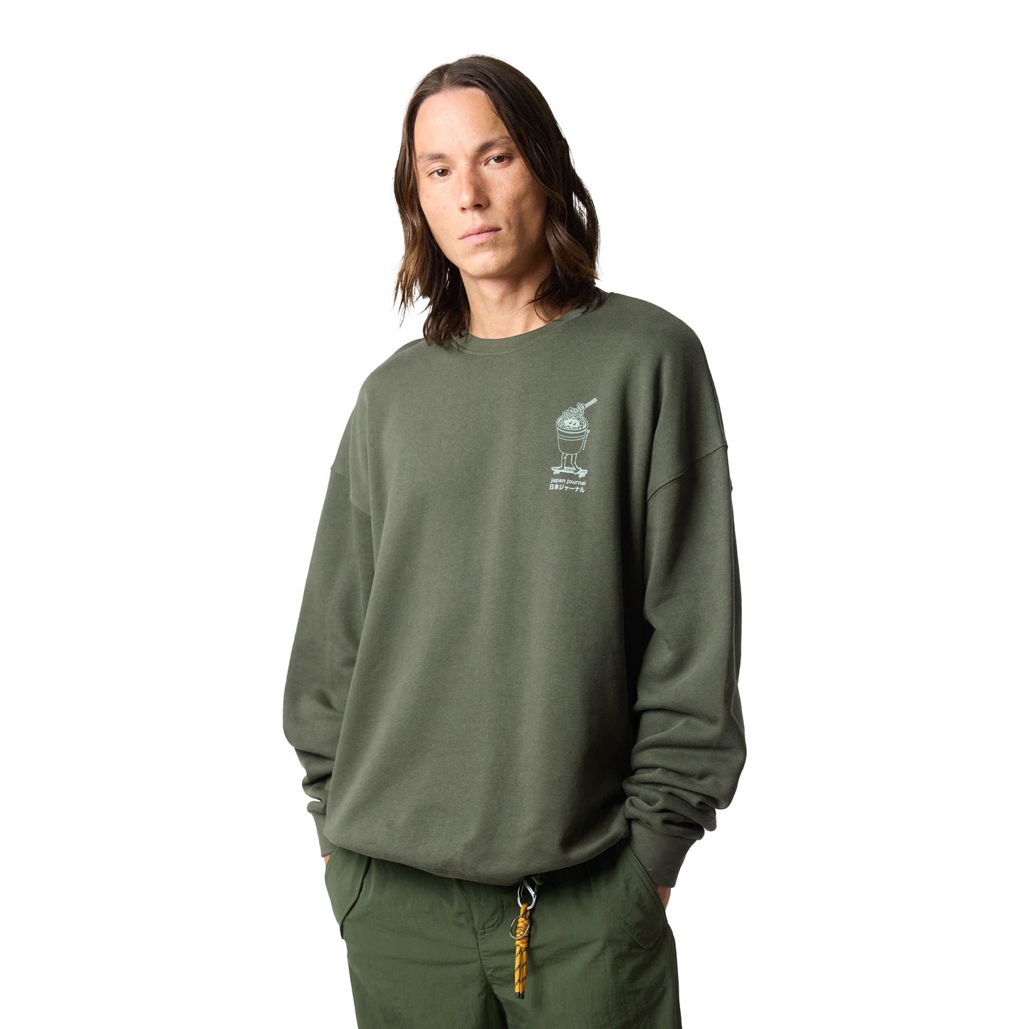Blue Banana Ramen Crew Khaki - AW25UG021RAMGR05