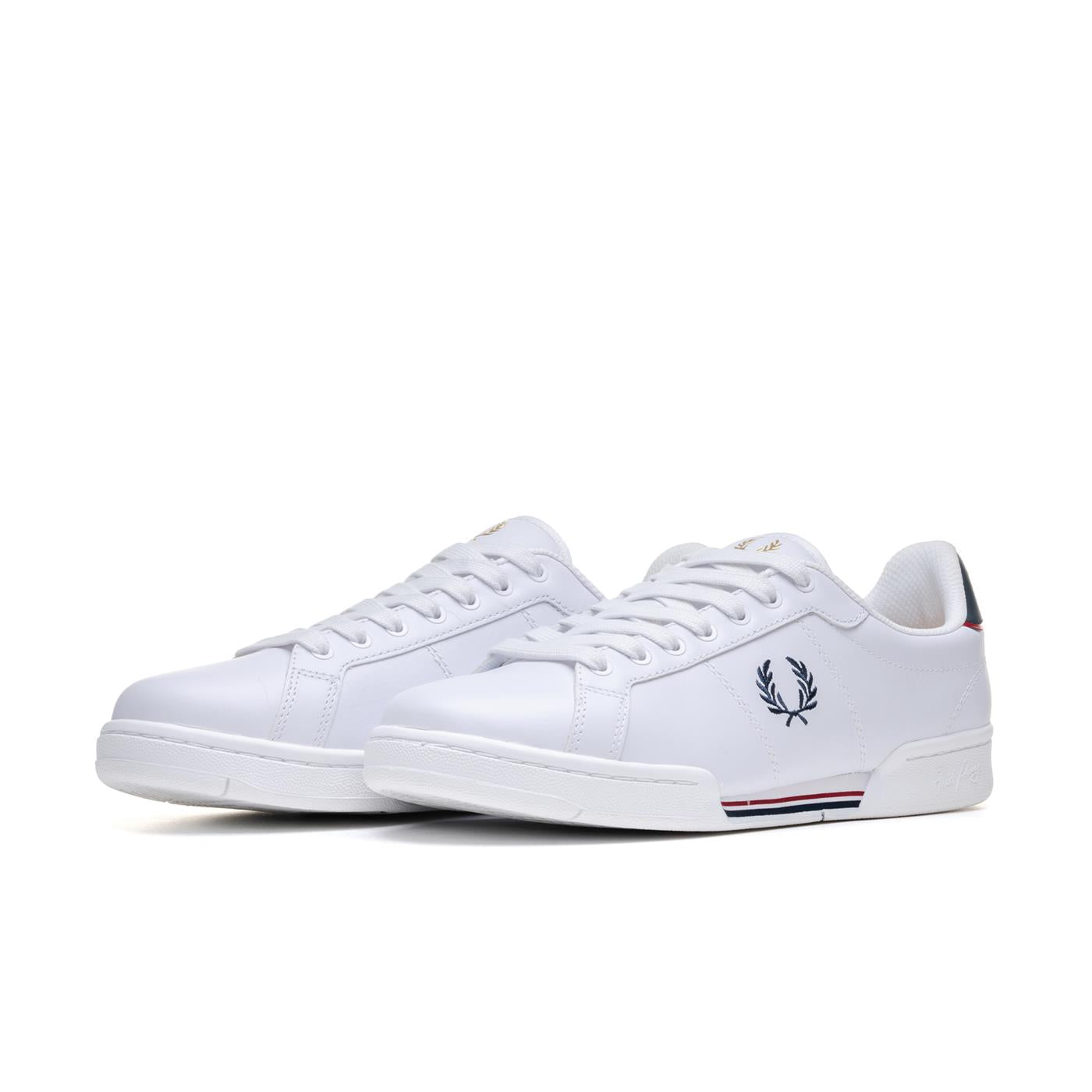 Fred Perry B722 Leather White/Navy - B6311-567