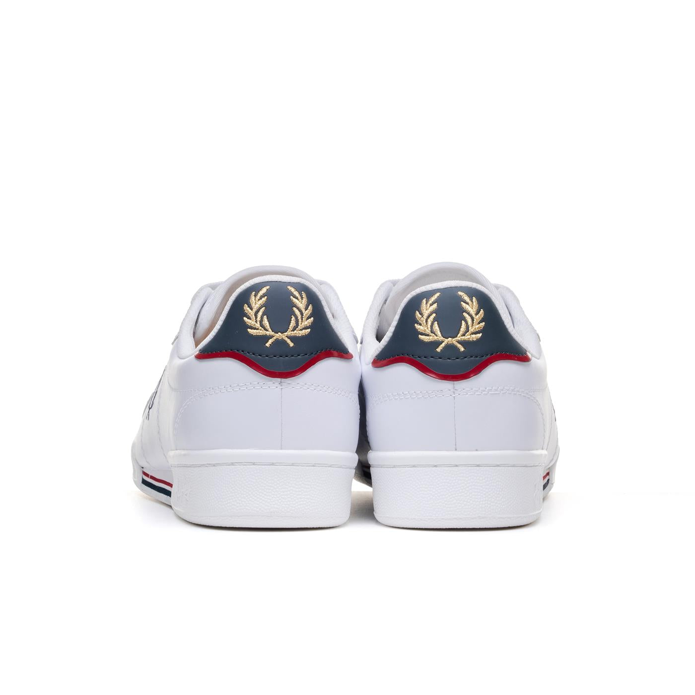 Fred Perry B722 Leather White/Navy - B6311-567