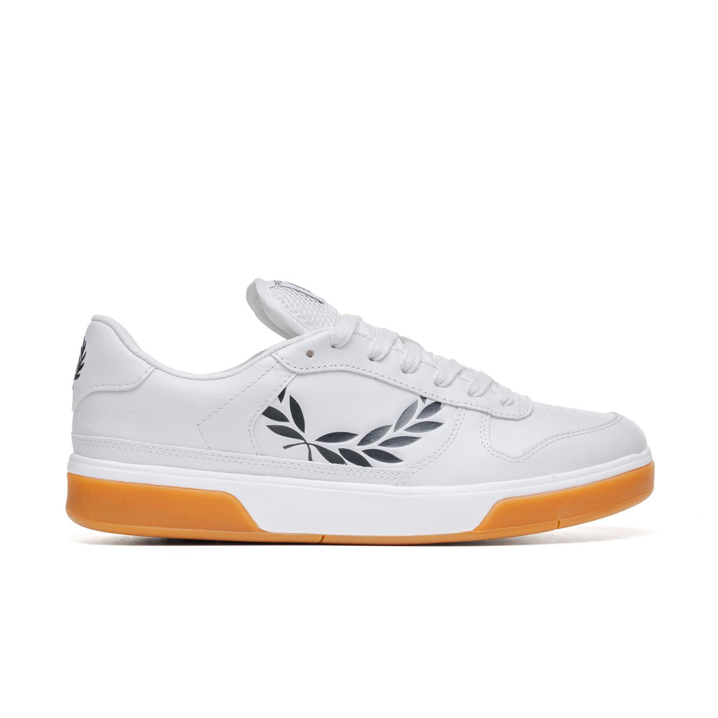 Fred Perry B300 Textured Leather/Branded White/Navy - B6318-567
